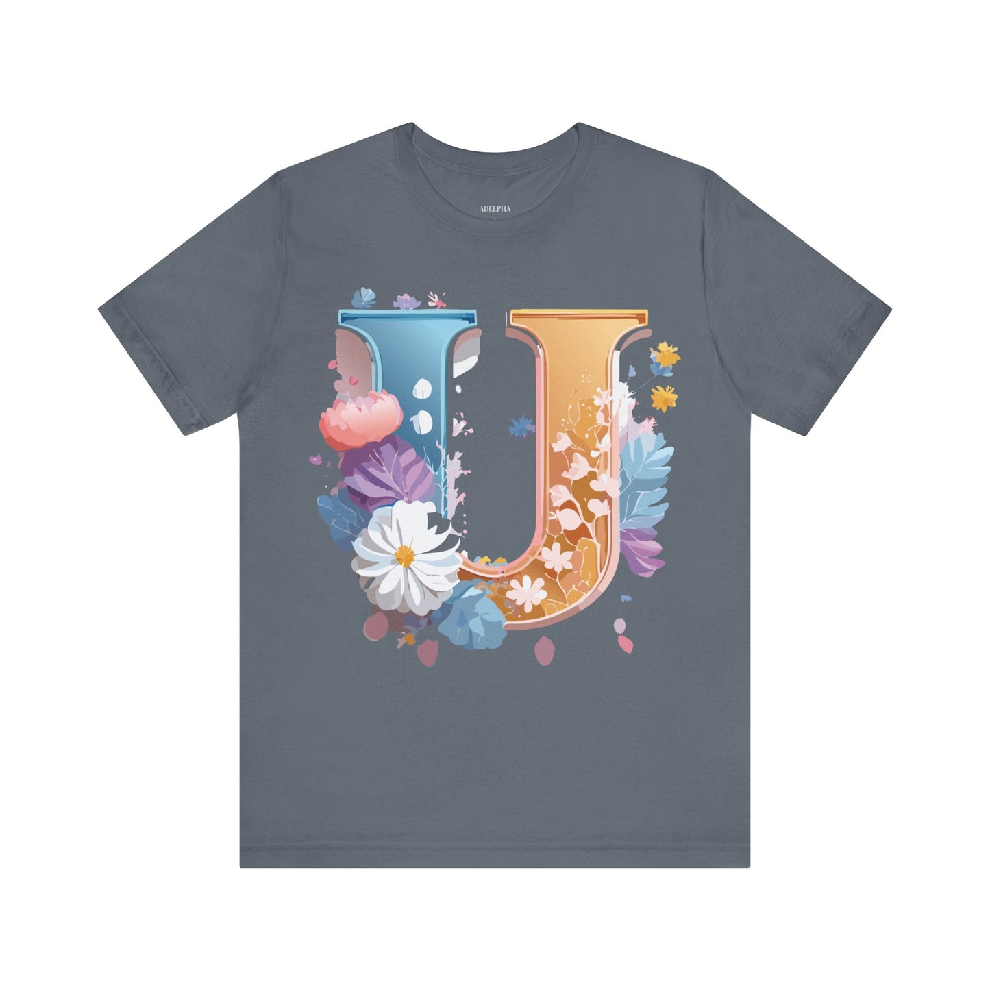 Natural Cotton Tee Shirt - Letters Collection - U Printify