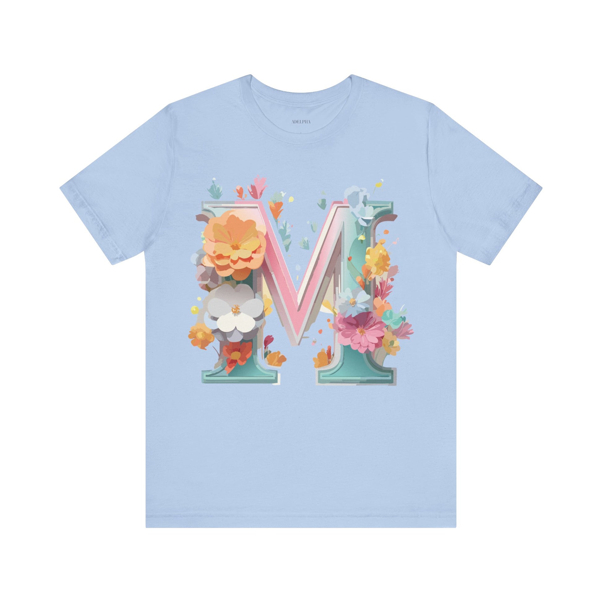 Natural Cotton Tee Shirt - Letters Collection - M Printify