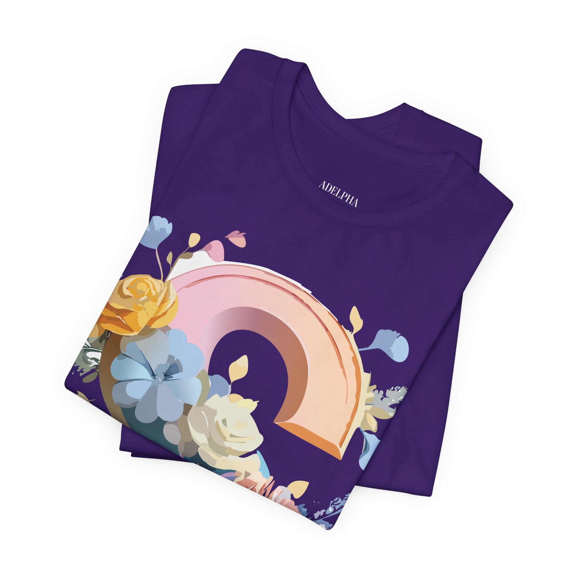 Natural Cotton Tee Shirt - Letters Collection - S Printify