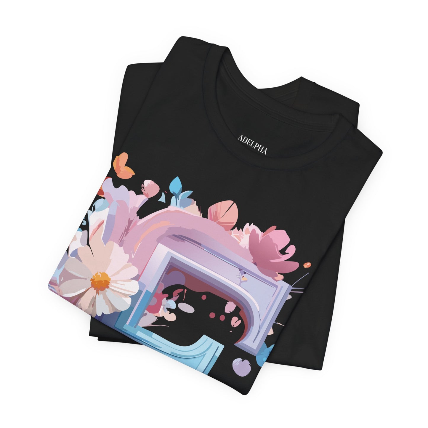 Natural Cotton Tee Shirt - Letters Collection - F Printify