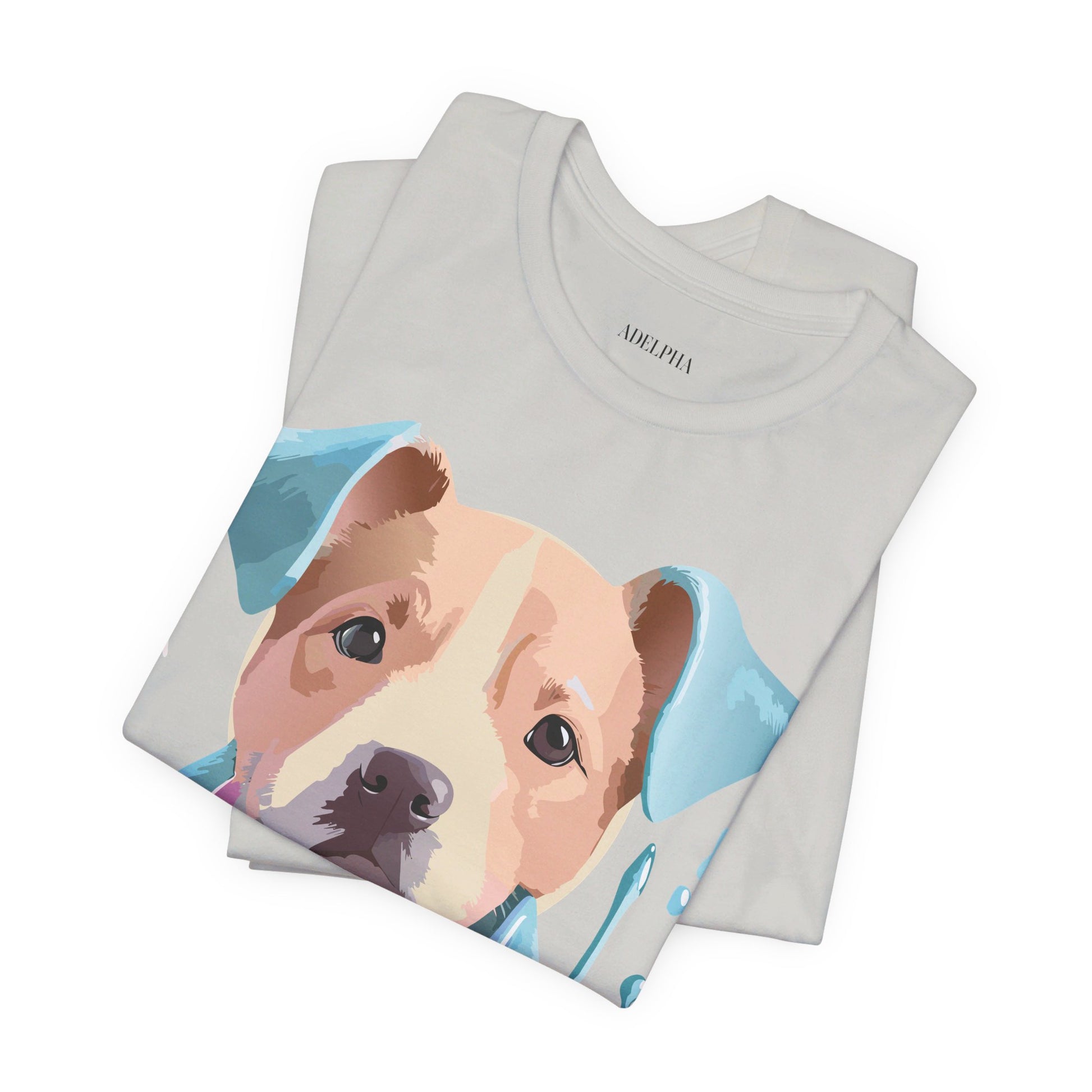 Natural Cotton Tee Shirt with Dog Printify
