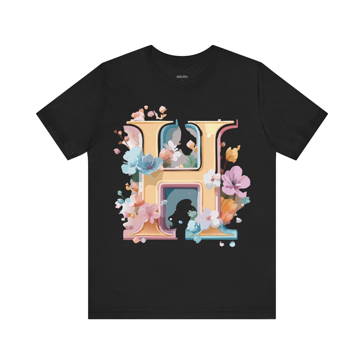 Natural Cotton Tee Shirt - Letters Collection - H Printify
