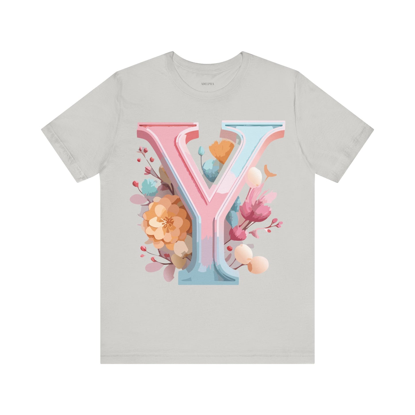 Natural Cotton Tee Shirt - Letters Collection - Y Printify