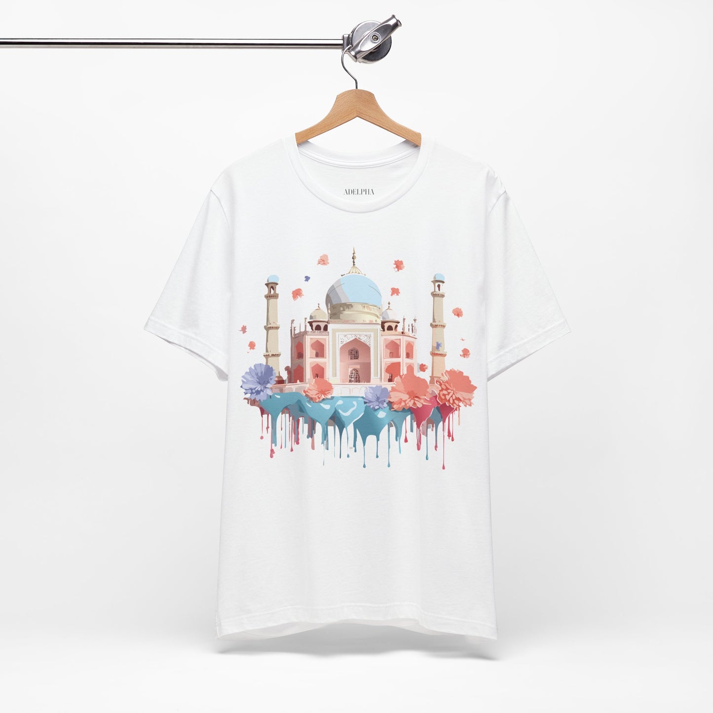 Natural Cotton Tee Shirt - Taj Mahal, India Printify