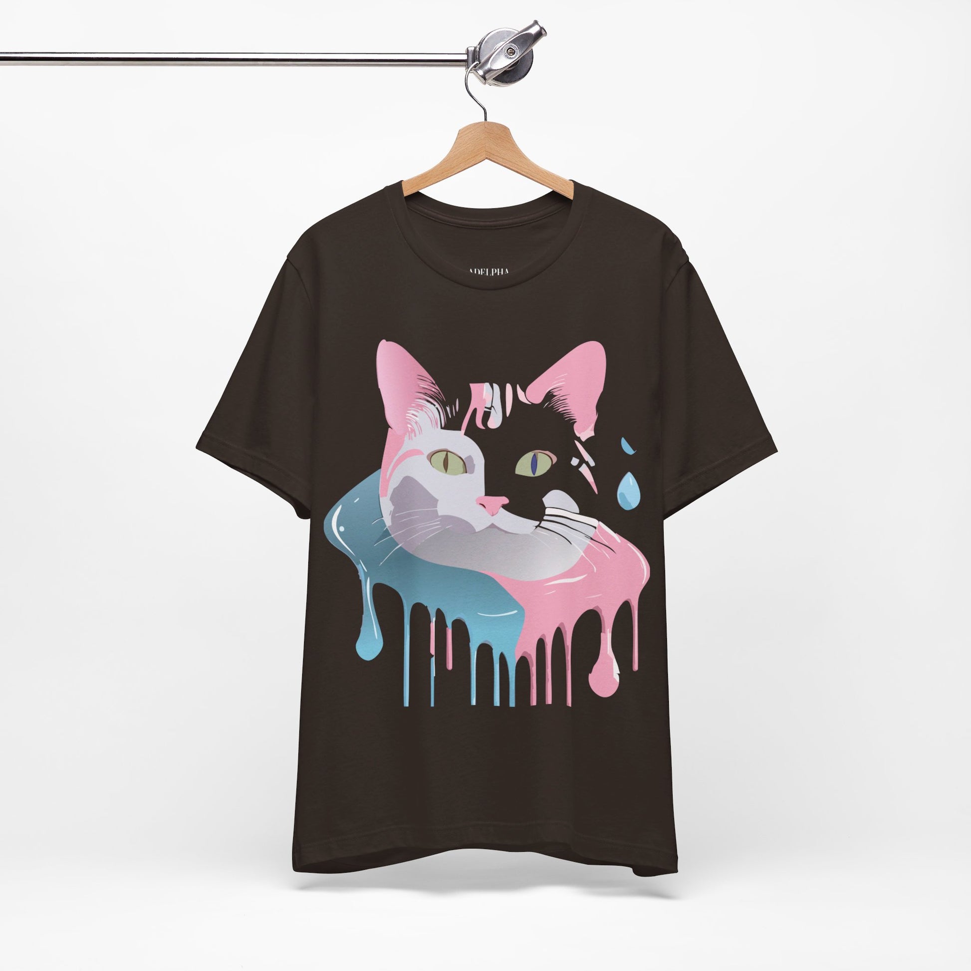 Natural Cotton Tee Shirt with Cat Printify