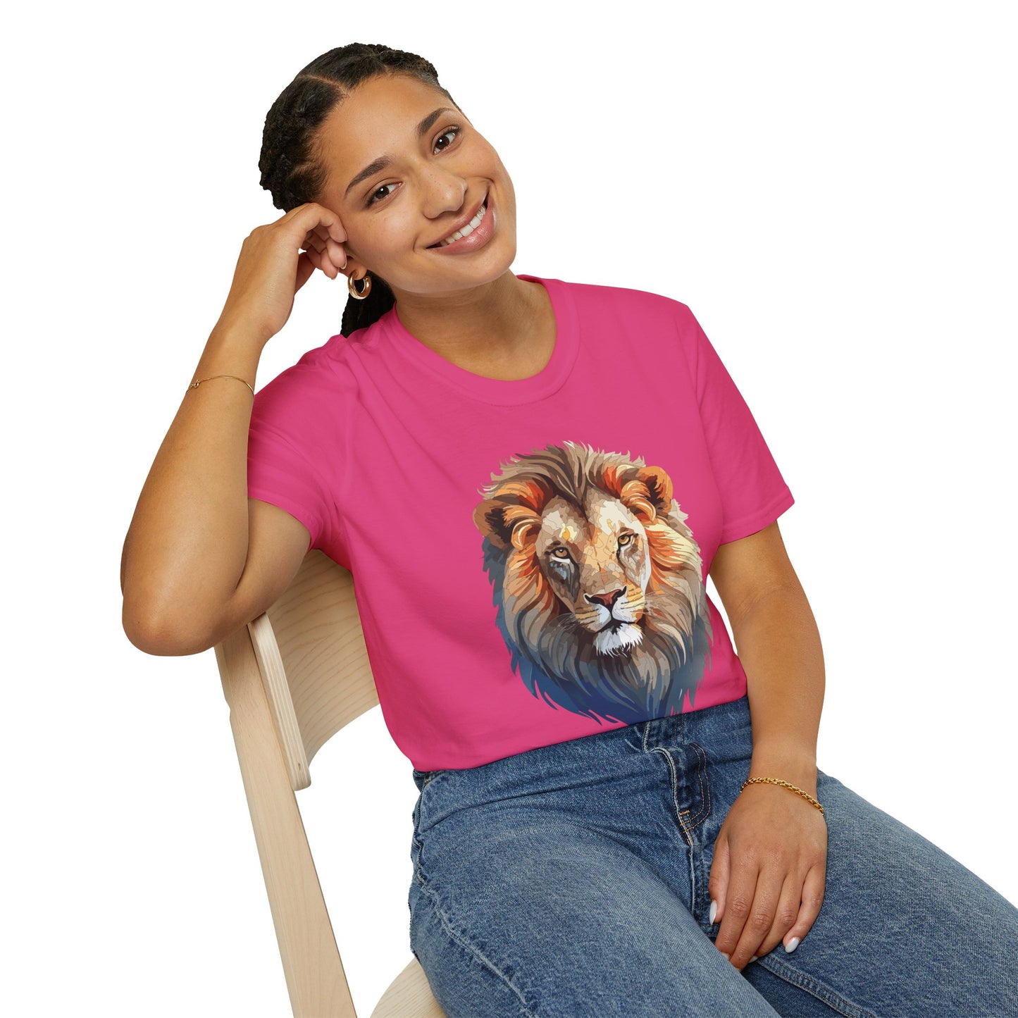 Lion Shirt, Shirt with Lion, Floral Lion Tee, Shirt with Animals