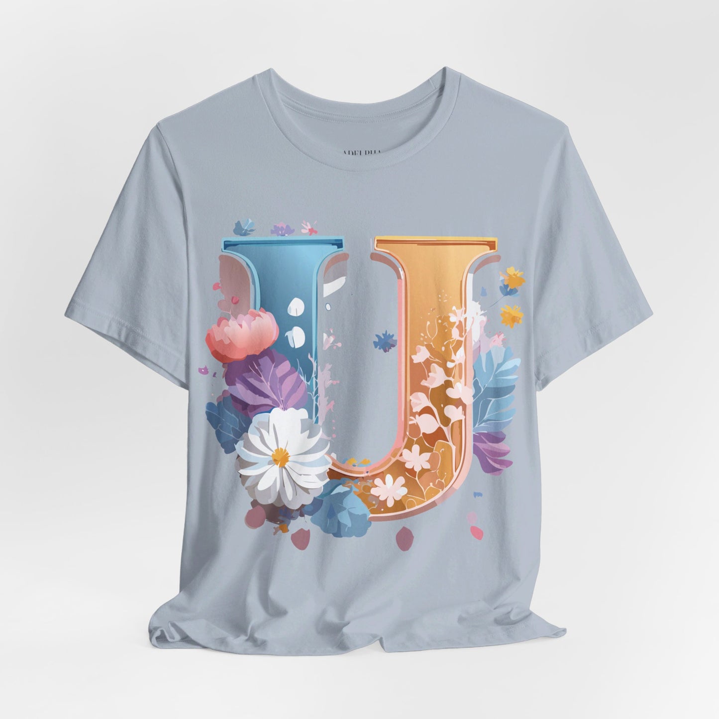 Natural Cotton Tee Shirt - Letters Collection - U Printify