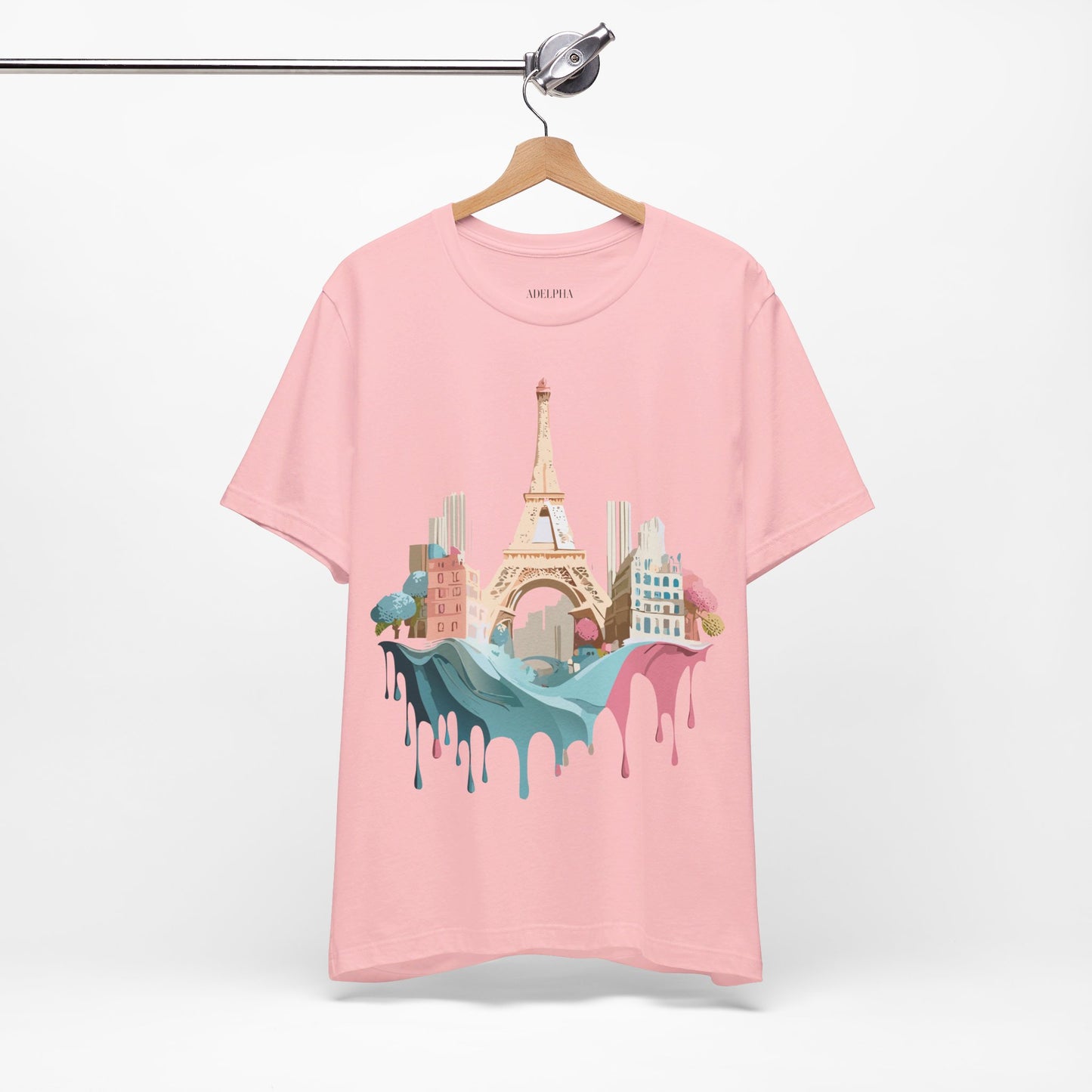 Natural Cotton Tee Shirt - Beautiful Places Collection - Paris Printify