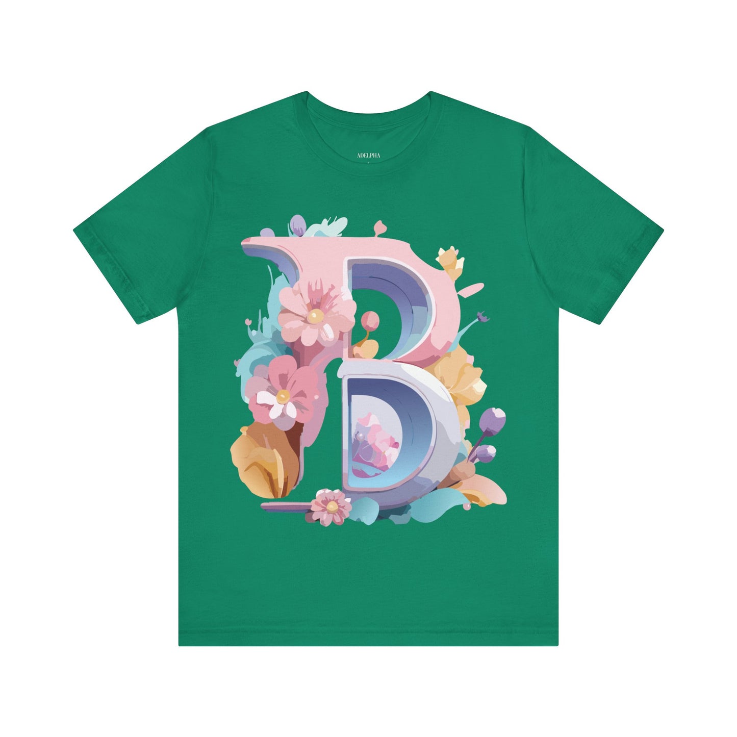 Natural Cotton Tee Shirt - Letters Collection - B Printify