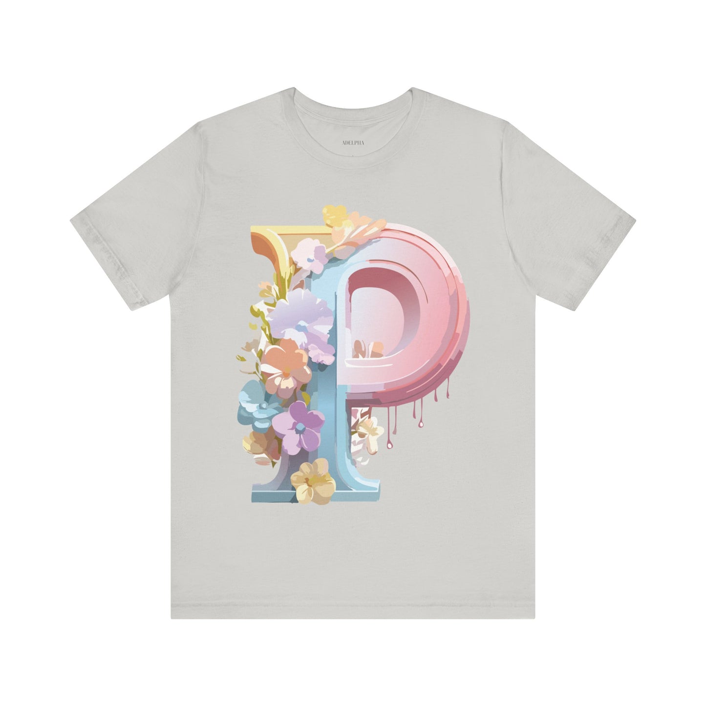 Natural Cotton Tee Shirt - Letters Collection - P Printify