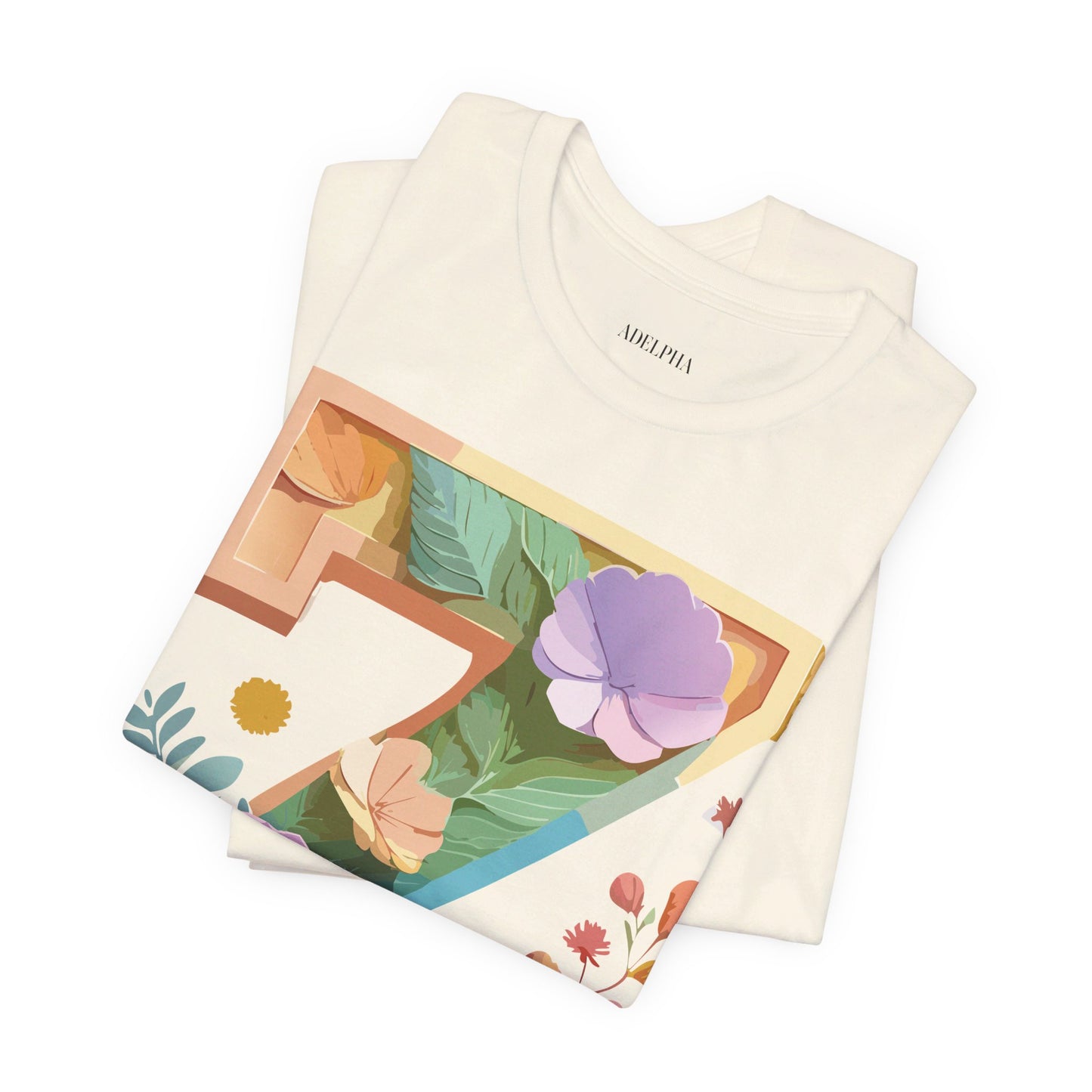 Natural Cotton Tee Shirt - Letters Collection - Z Printify