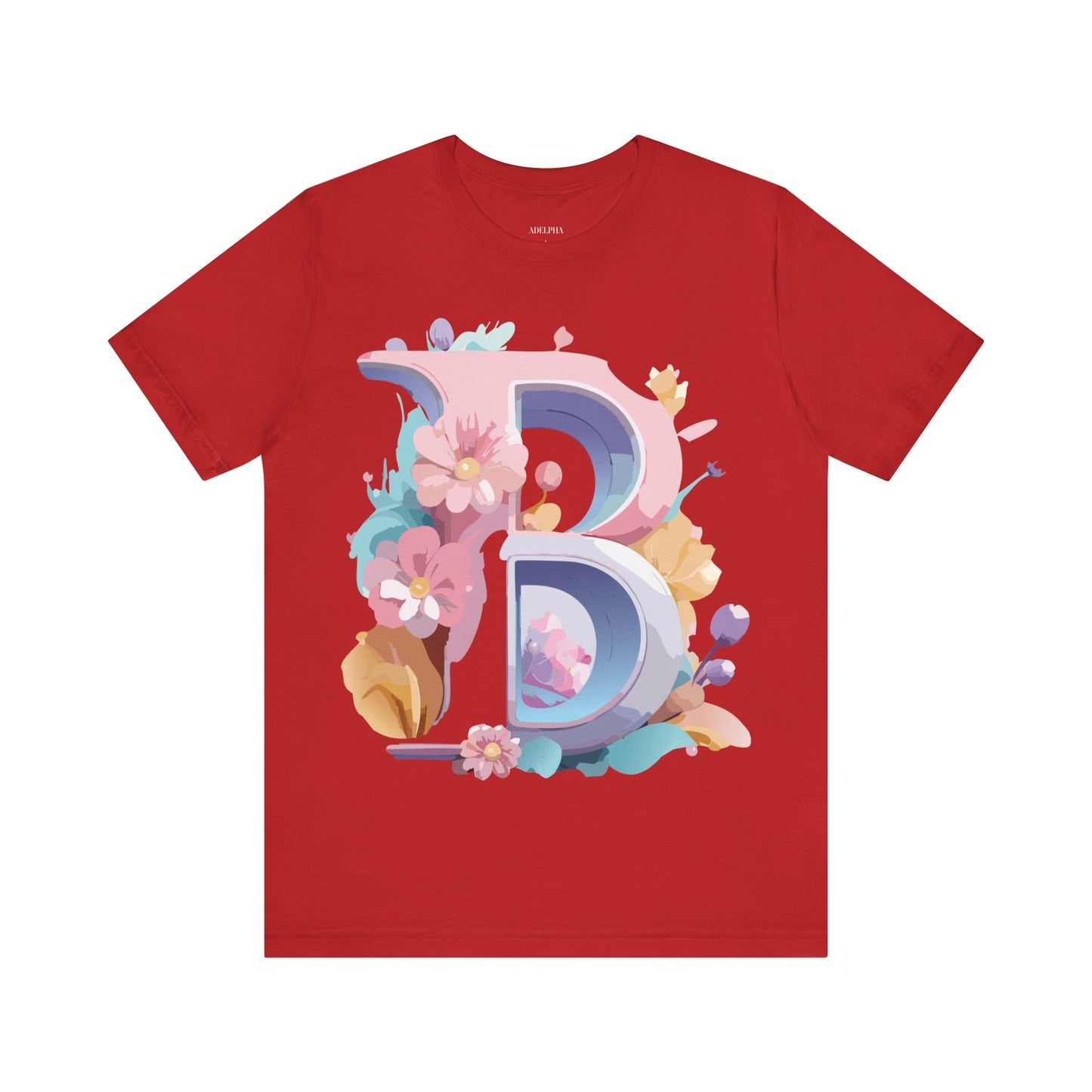 Natural Cotton Tee Shirt - Letters Collection - B Printify