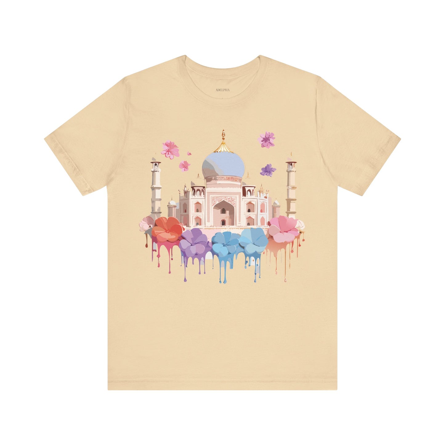 Natural Cotton Tee Shirt - Taj Mahal, India Printify