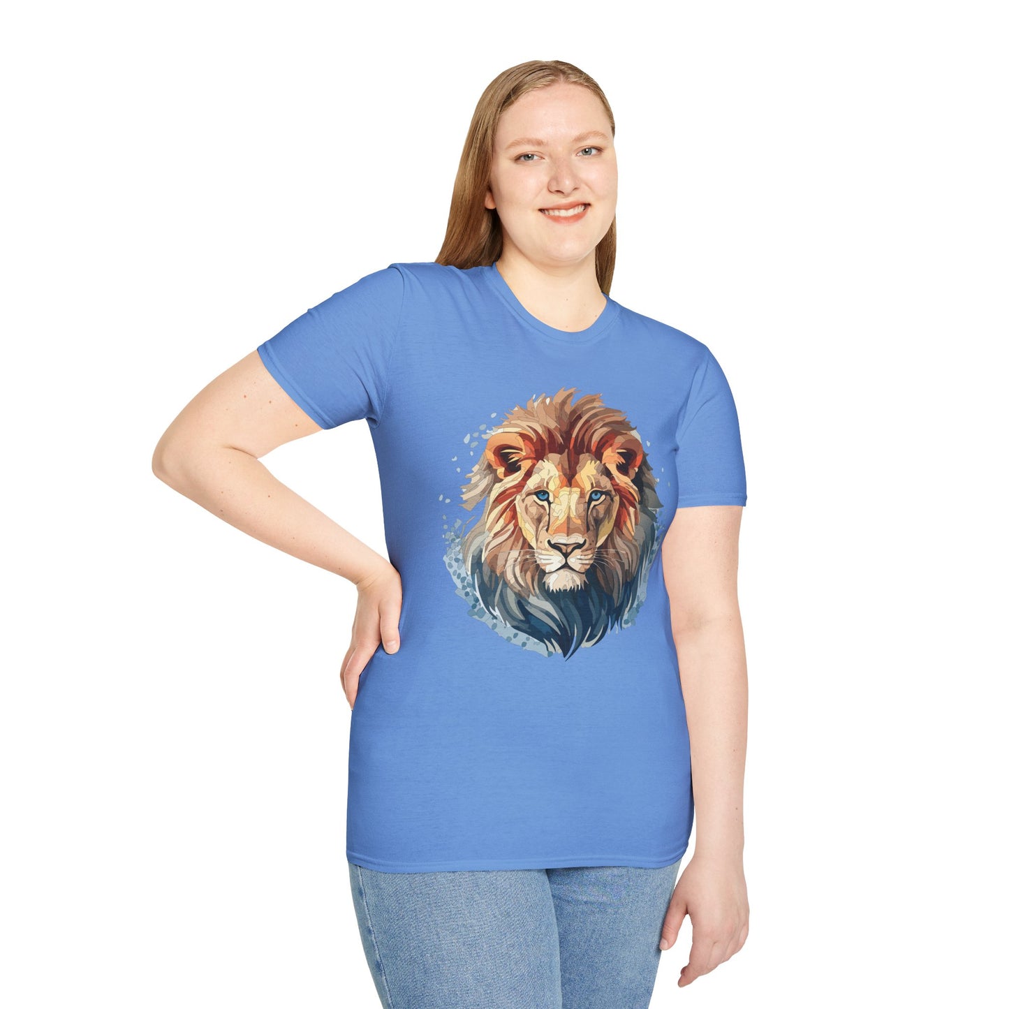 Lion Shirt, Shirt with Lion, Floral Lion Tee, Shirt with Animals