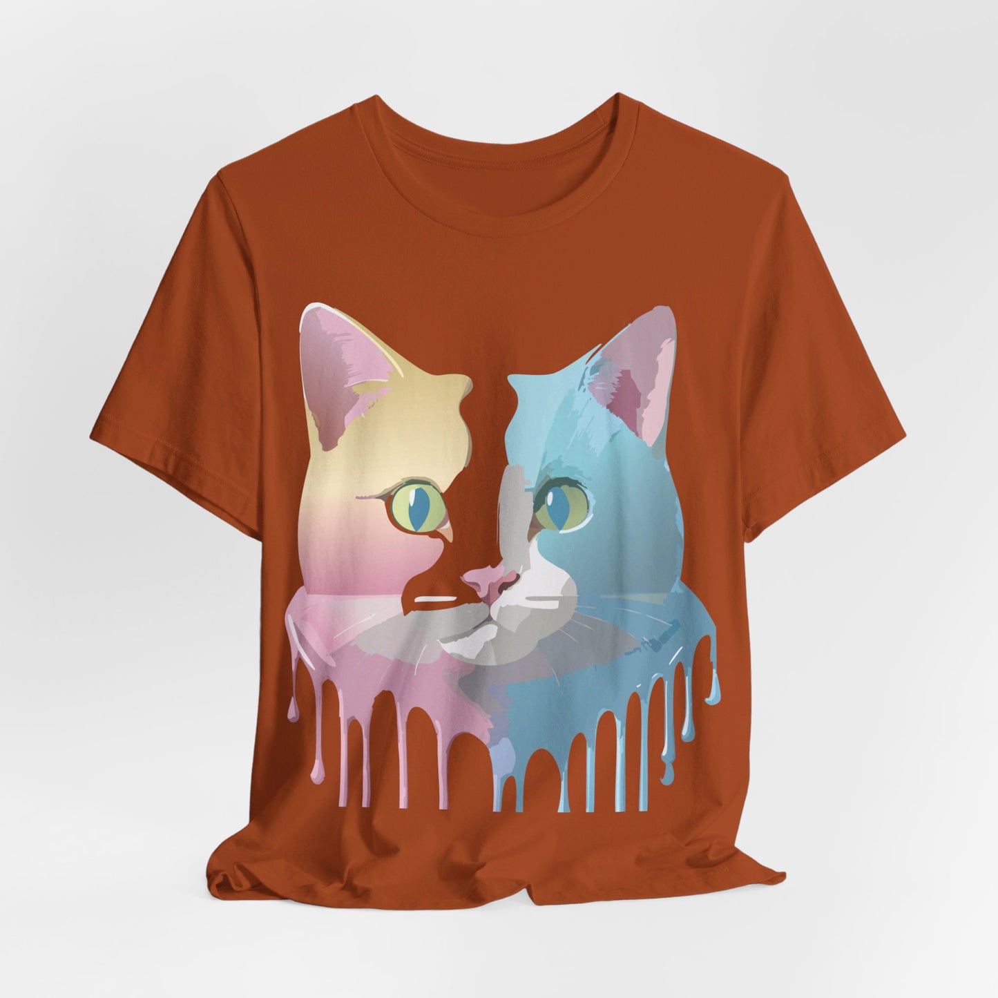 Natural Cotton Tee Shirt with Cat Printify