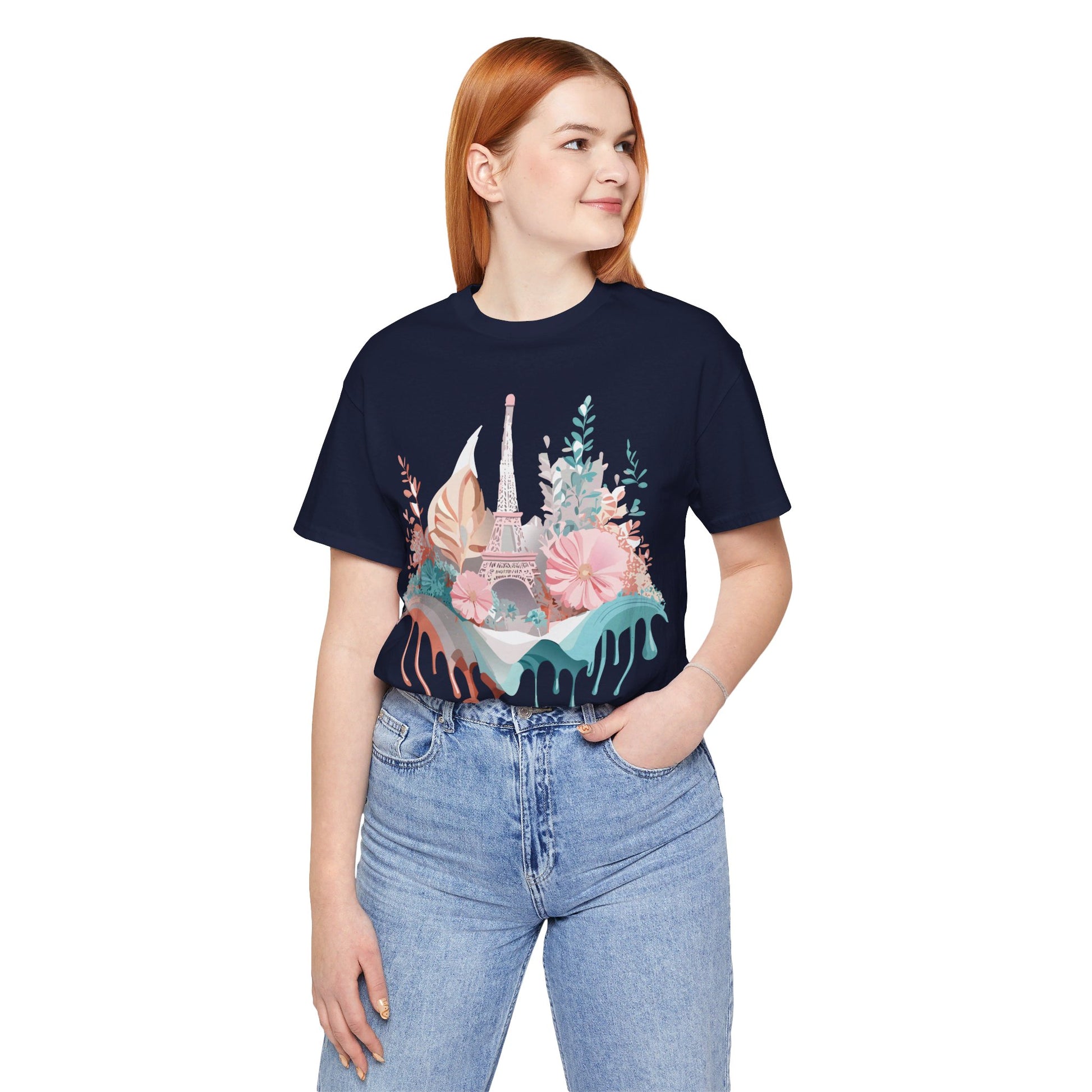 Natural Cotton Tee Shirt - Beautiful Places Collection - Paris Printify