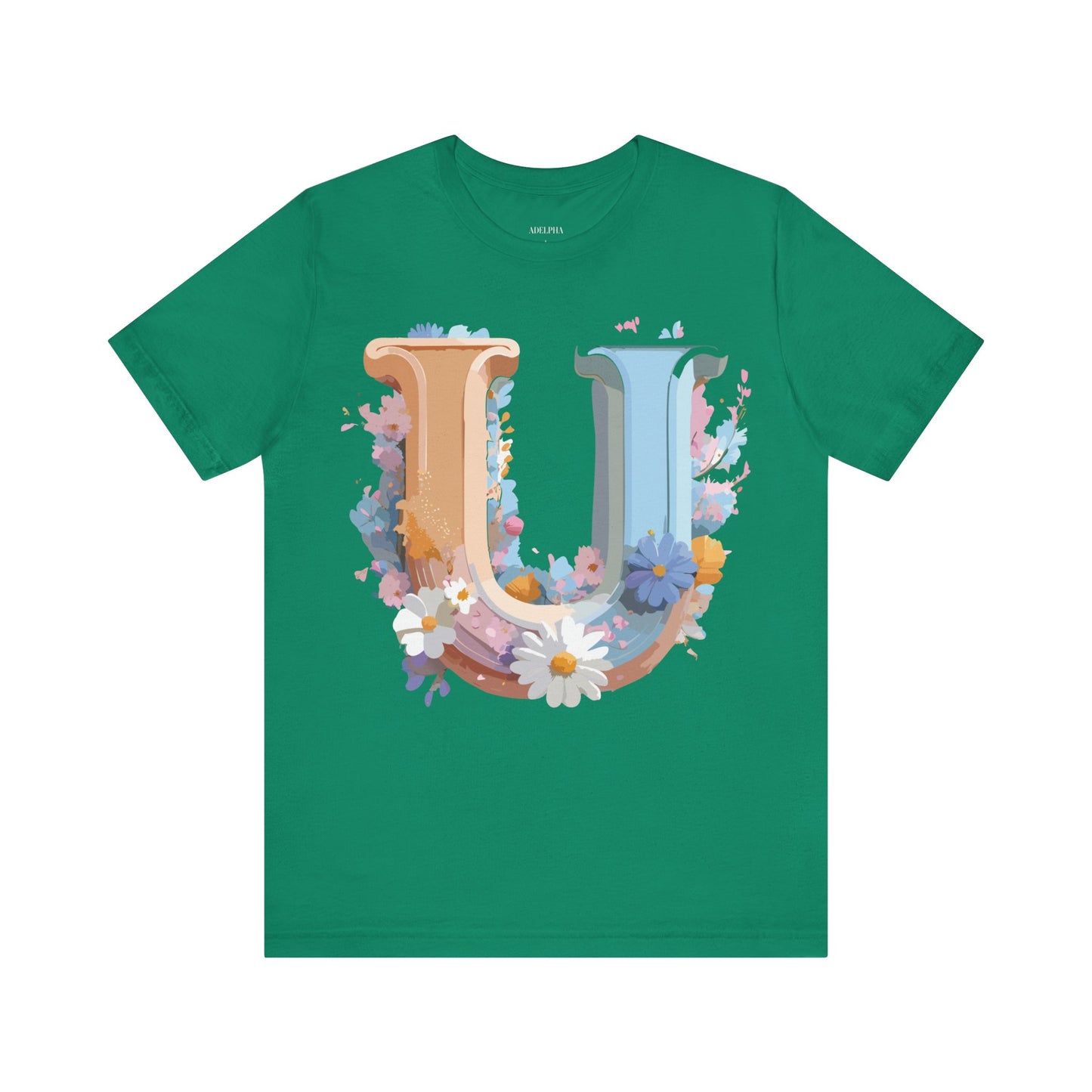 Natural Cotton Tee Shirt - Letters Collection - U Printify