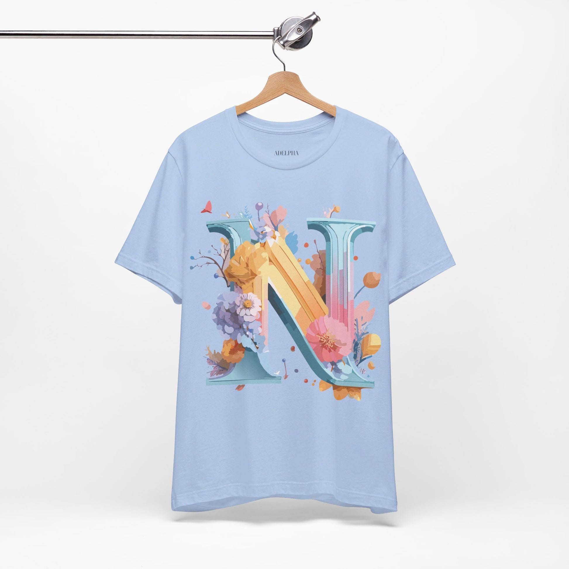 Natural Cotton Tee Shirt - Letters Collection - N Printify