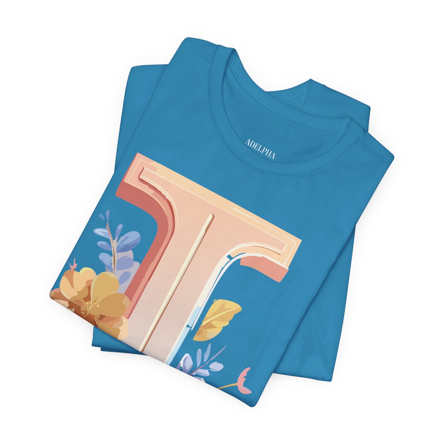 Natural Cotton Tee Shirt - Letters Collection - I Printify