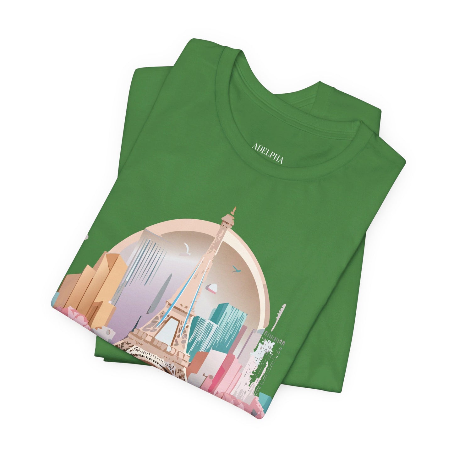 Natural Cotton Tee Shirt - Beautiful Places Collection - Paris Printify