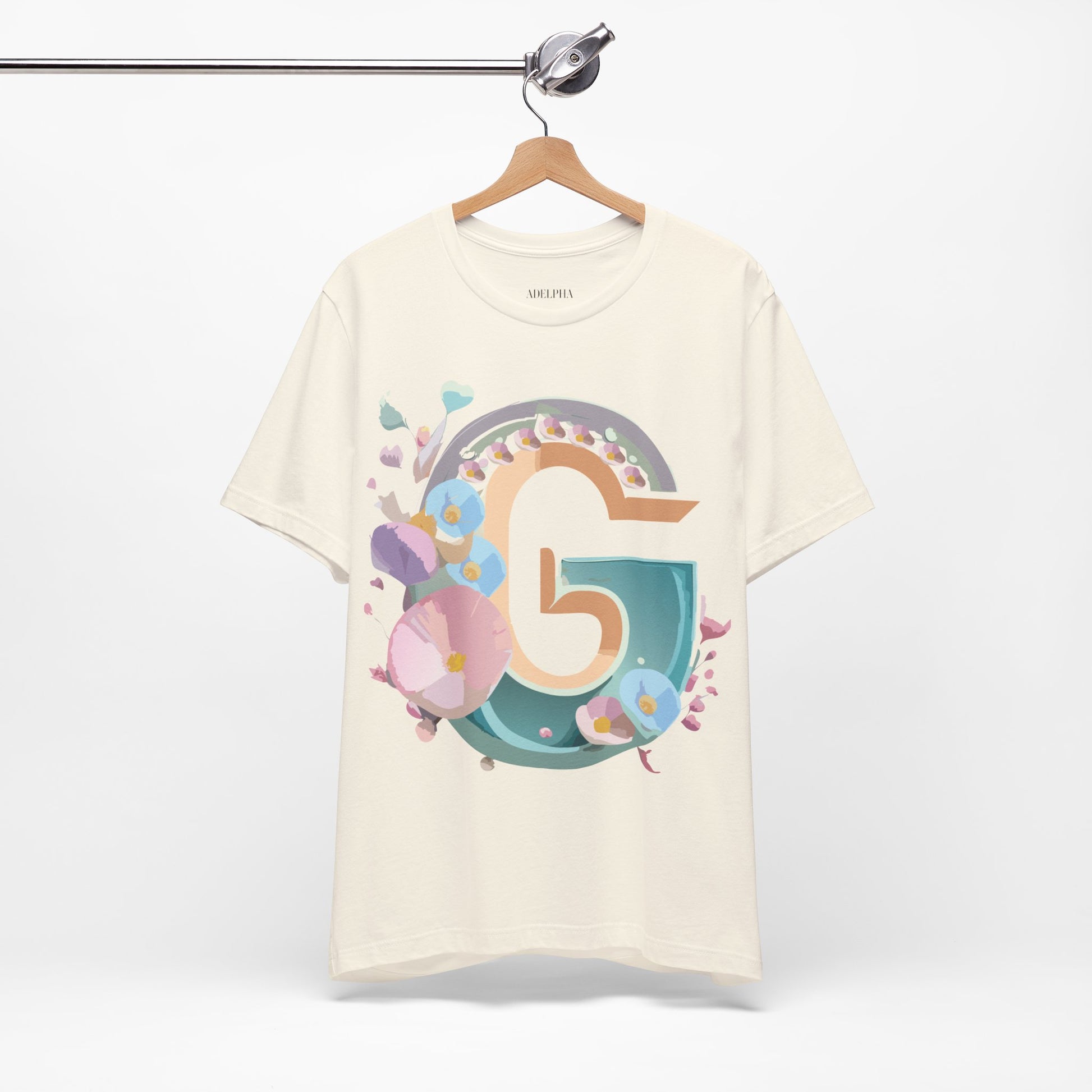 Natural Cotton Tee Shirt - Letters Collection - G Printify