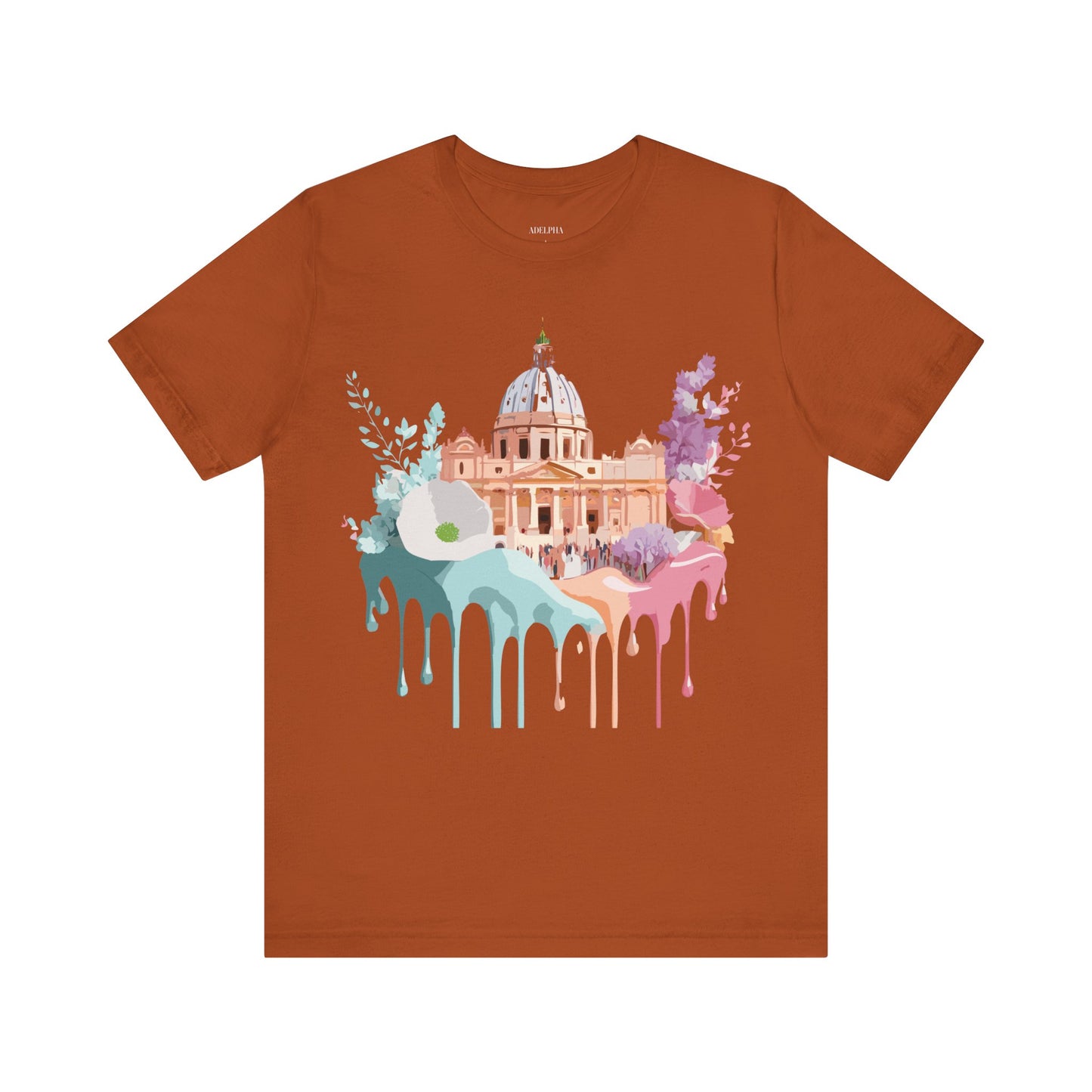 Natural Cotton Tee Shirt - Beautiful Places Collection - Rome Printify