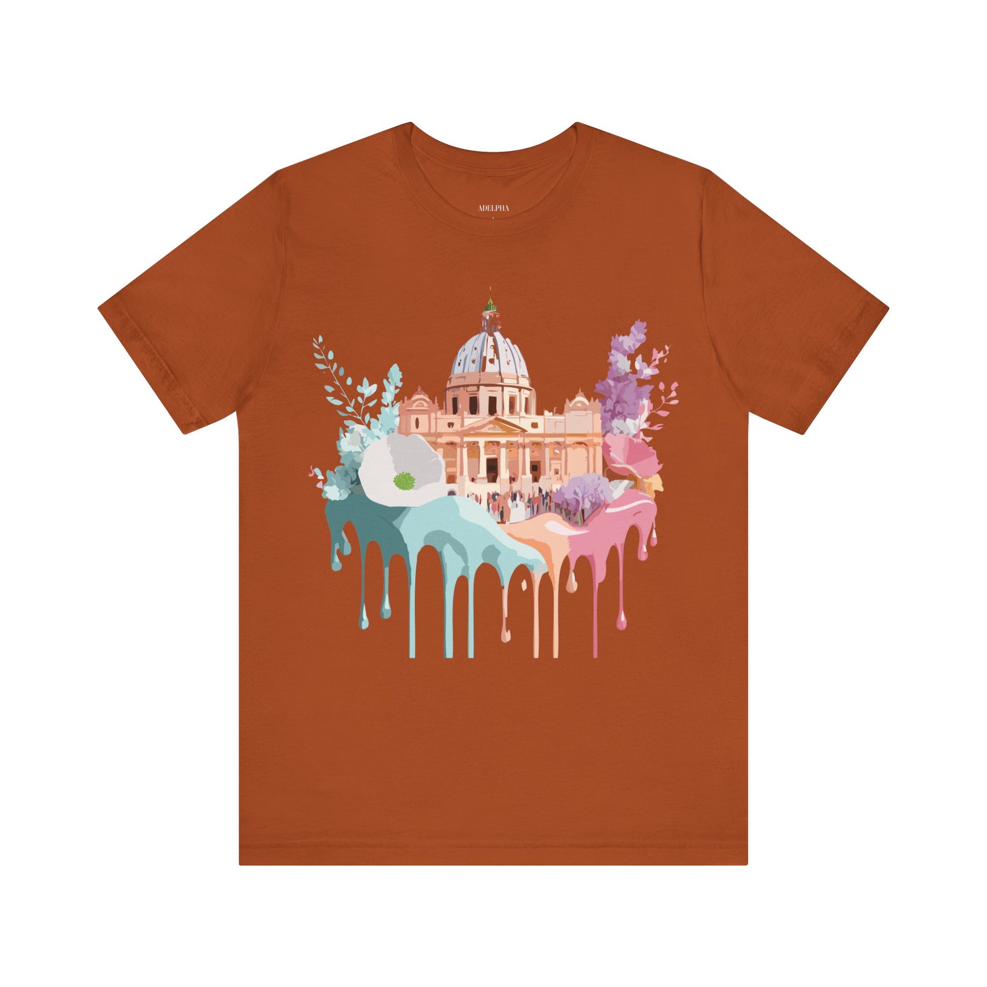 Natural Cotton Tee Shirt - Beautiful Places Collection - Rome Printify