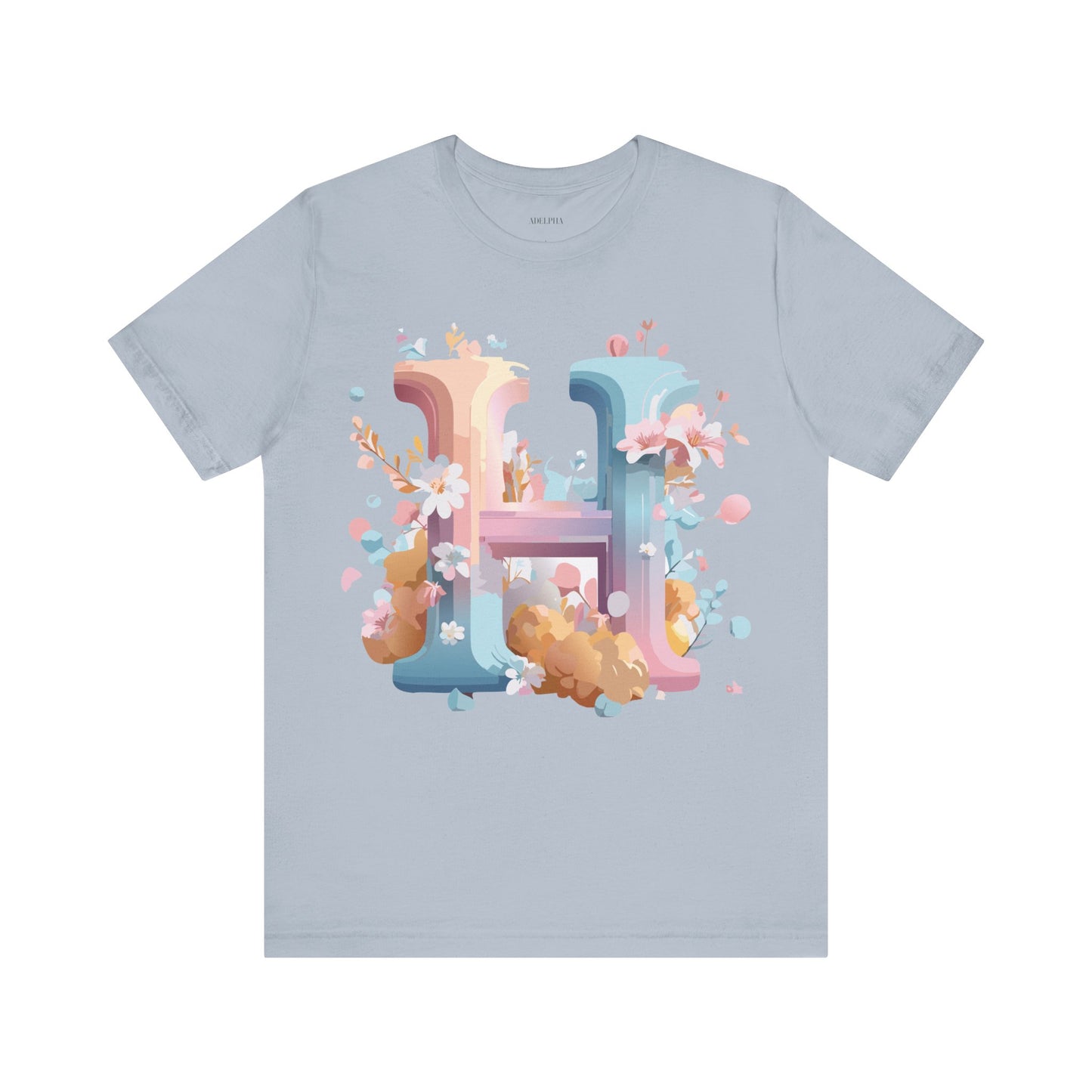 Natural Cotton Tee Shirt - Letters Collection - H Printify