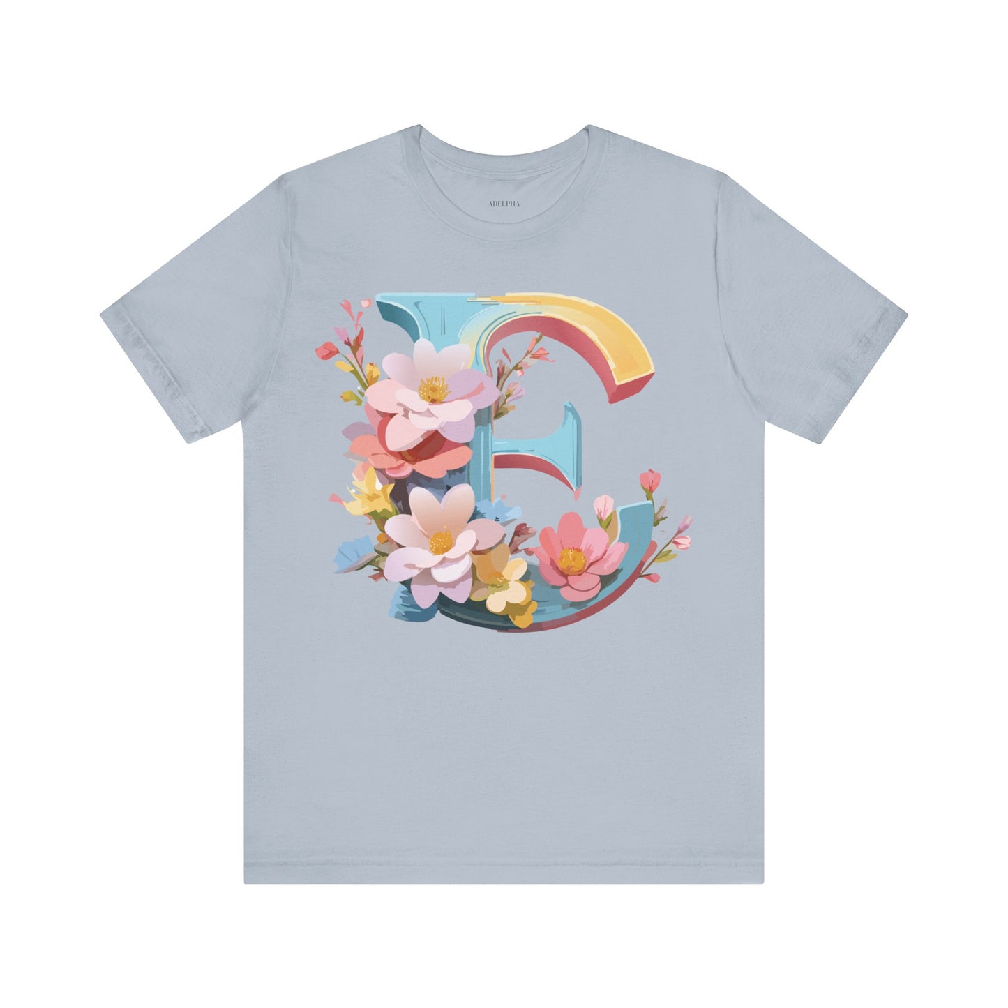 Natural Cotton Tee Shirt - Letters Collection - E Printify