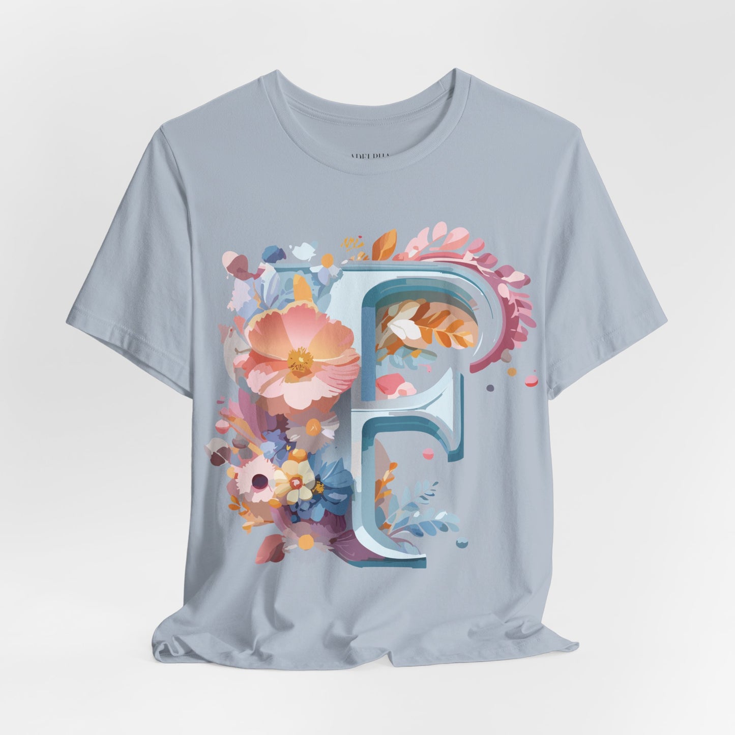 Natural Cotton Tee Shirt - Letters Collection - F Printify