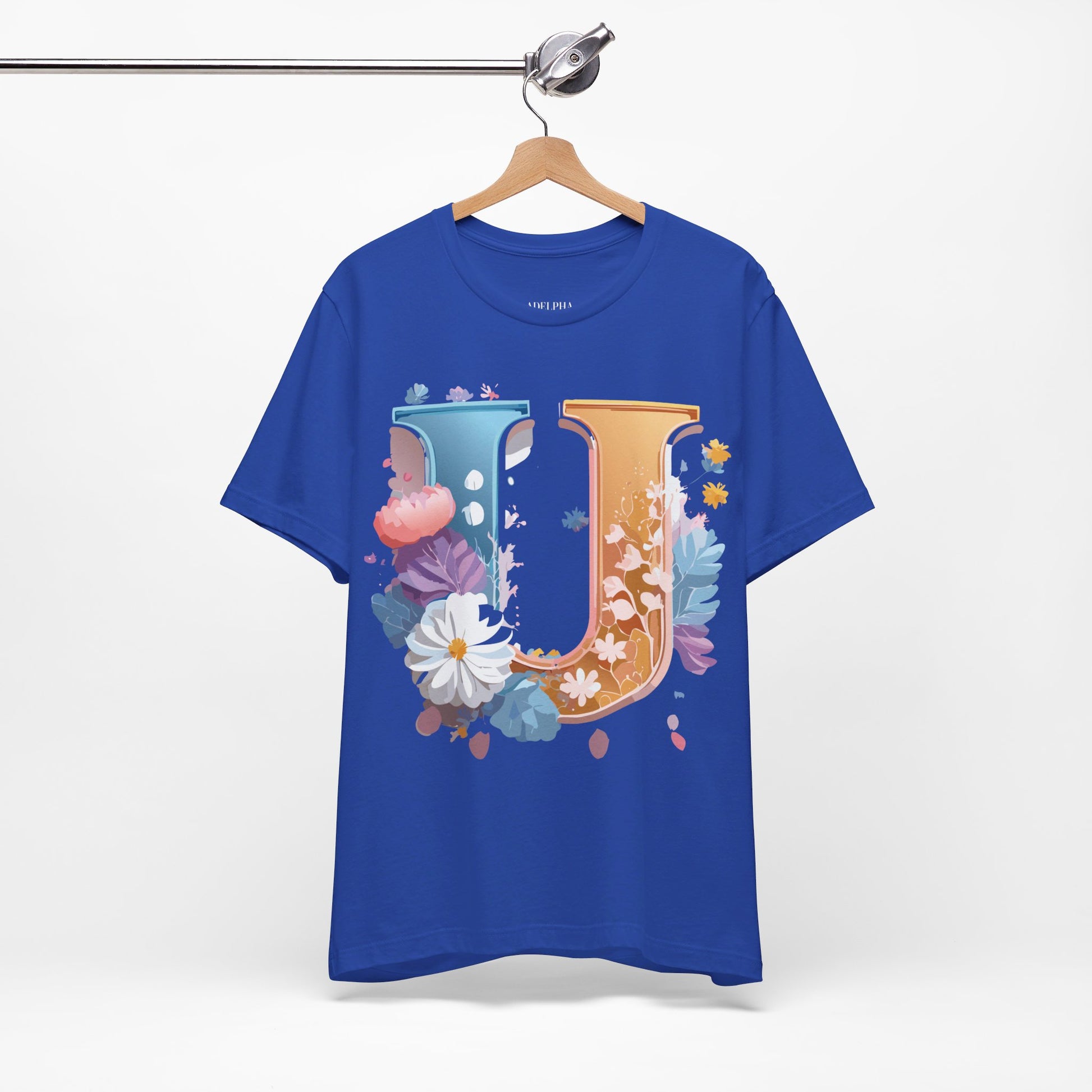 Natural Cotton Tee Shirt - Letters Collection - U Printify