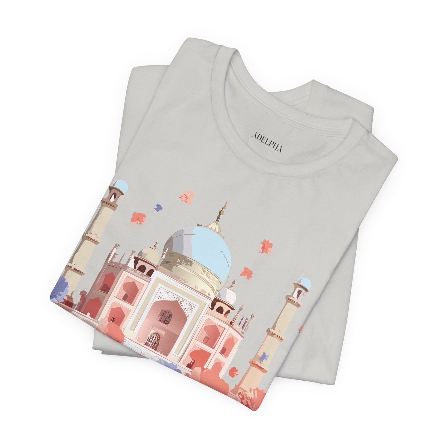 Natural Cotton Tee Shirt - Taj Mahal, India Printify