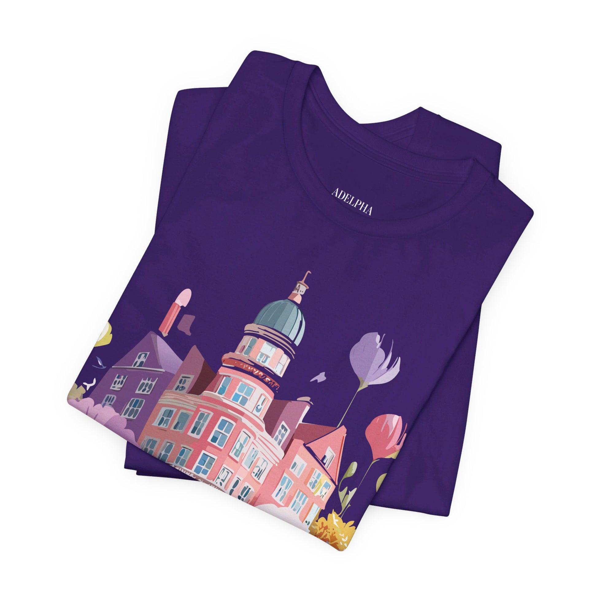 Natural Cotton Tee Shirt - Beautiful Places Collection - Amsterdam Printify