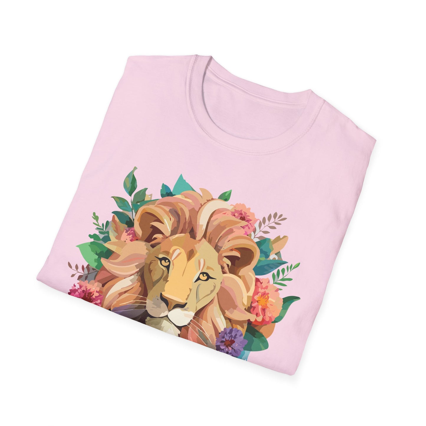 Lion Shirt, Shirt with Lion, Floral Lion Tee, Shirt with Animals