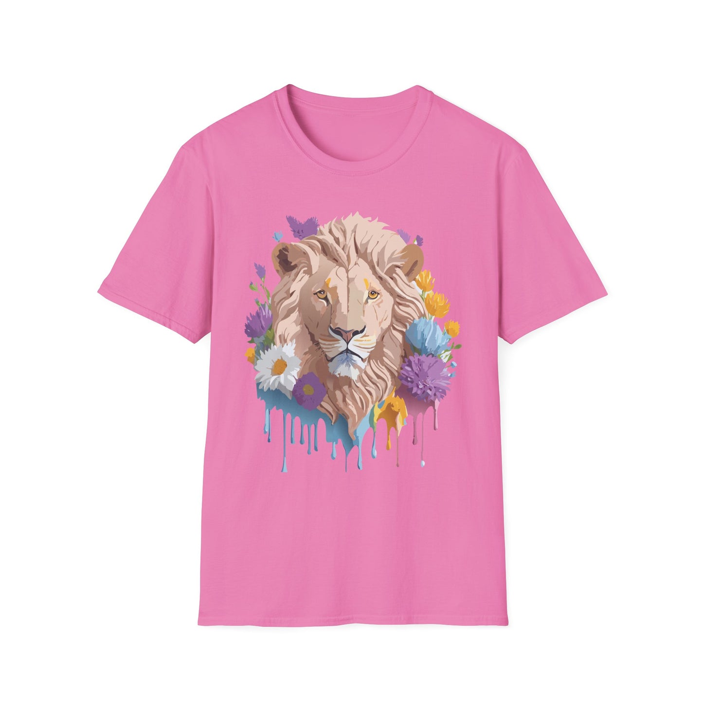 Lion Shirt, Shirt with Lion, Floral Lion Tee, Shirt with Animals