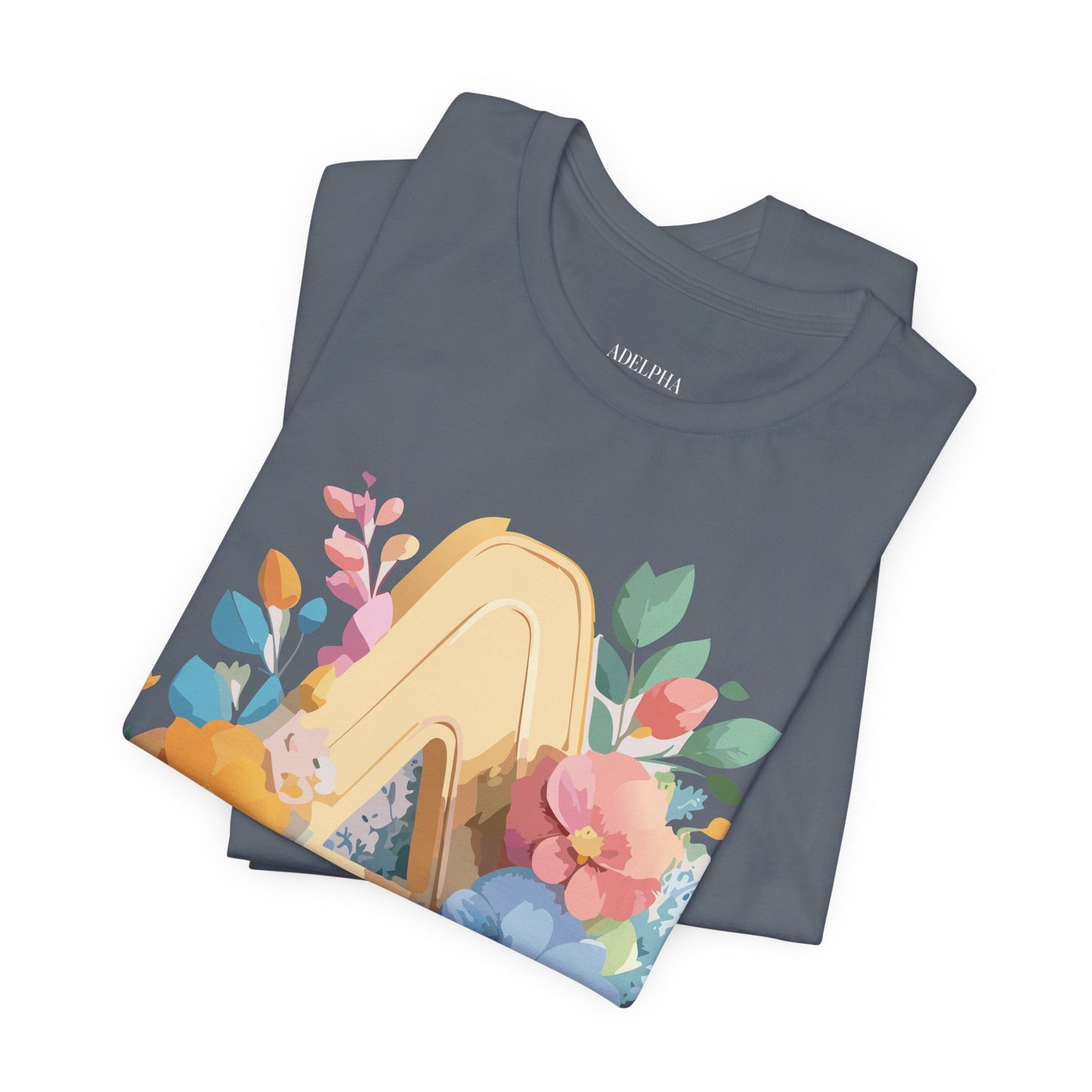 Natural Cotton Tee Shirt - Letters Collection - A Printify