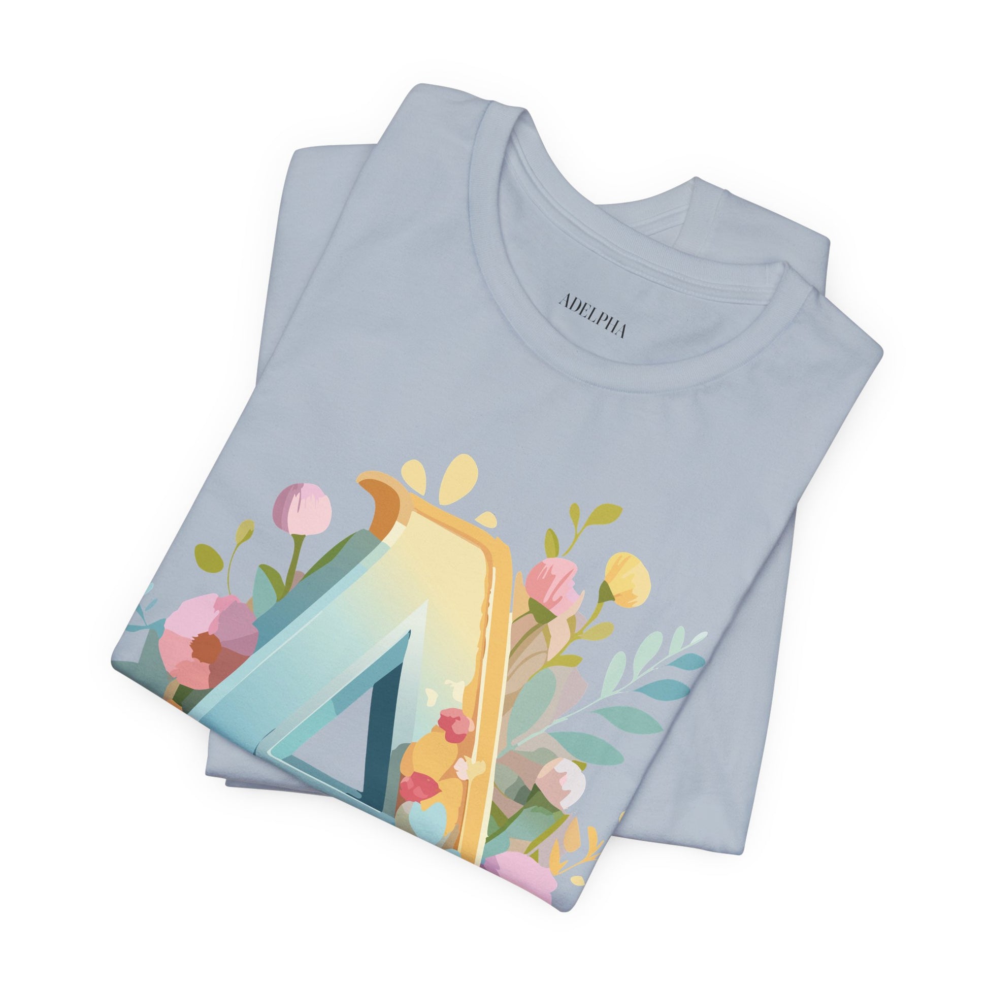 Natural Cotton Tee Shirt - Letters Collection - A Printify