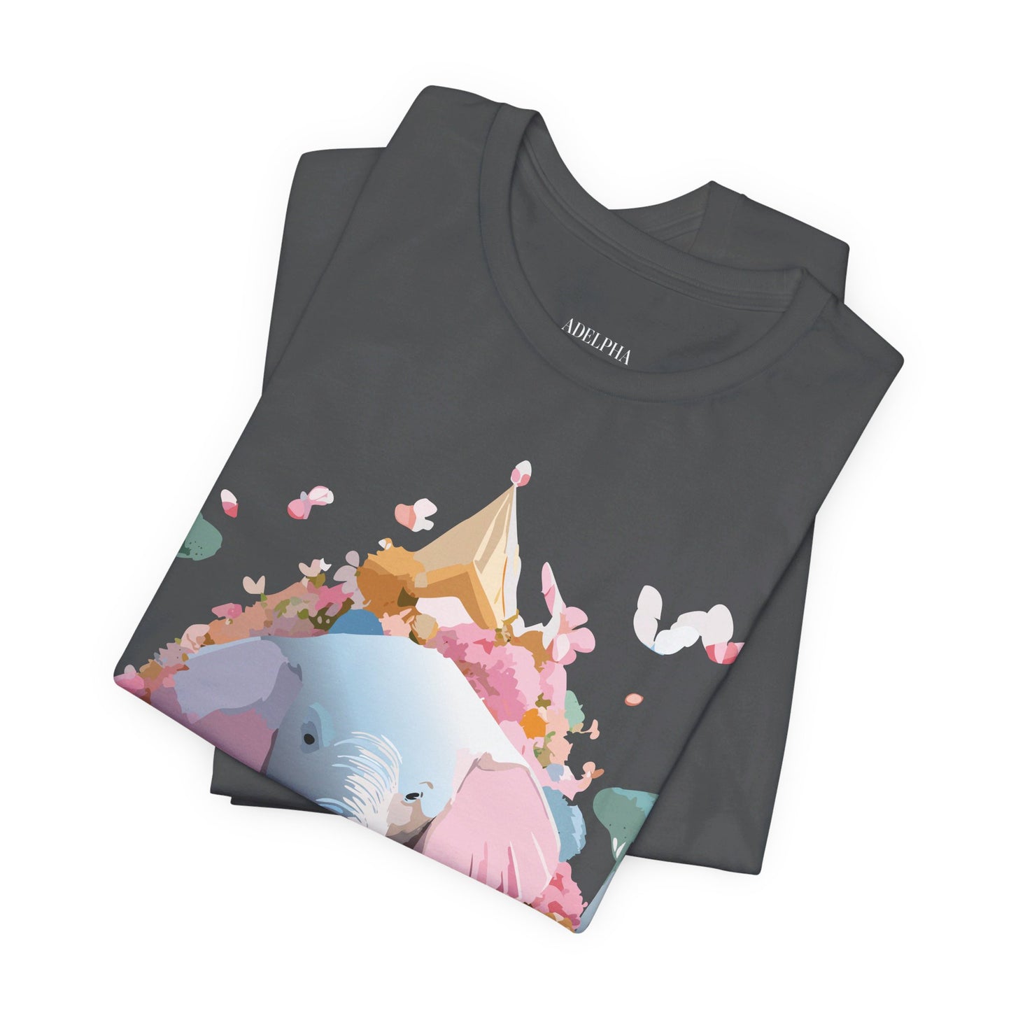 Natural Cotton Tee Shirt with Elephant Printify