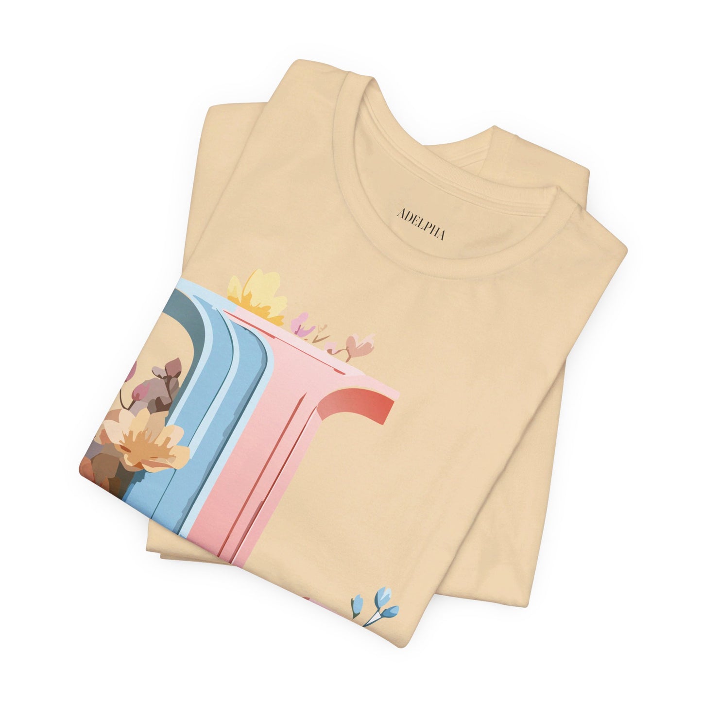 Natural Cotton Tee Shirt - Letters Collection - L Printify
