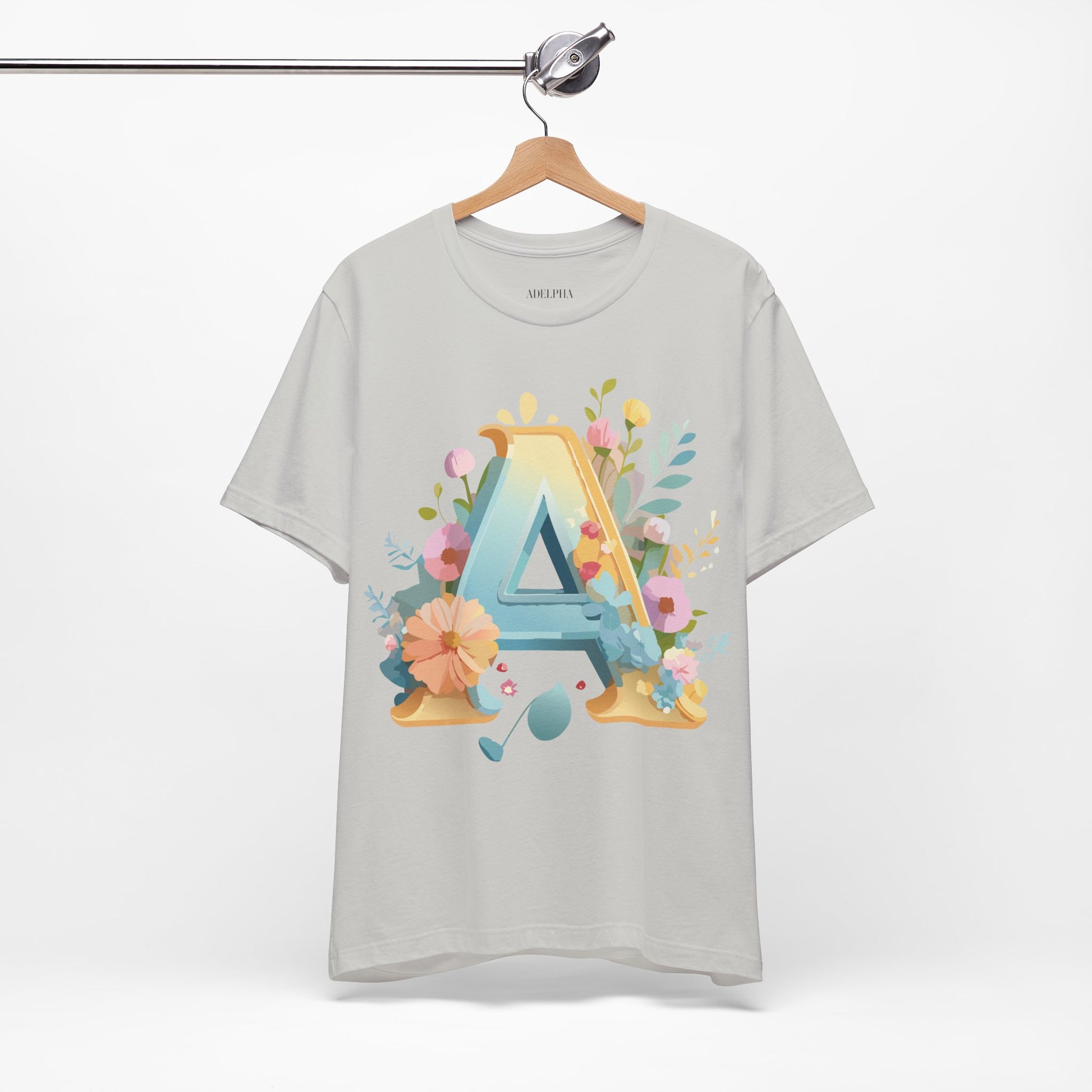 Natural Cotton Tee Shirt - Letters Collection - A Printify
