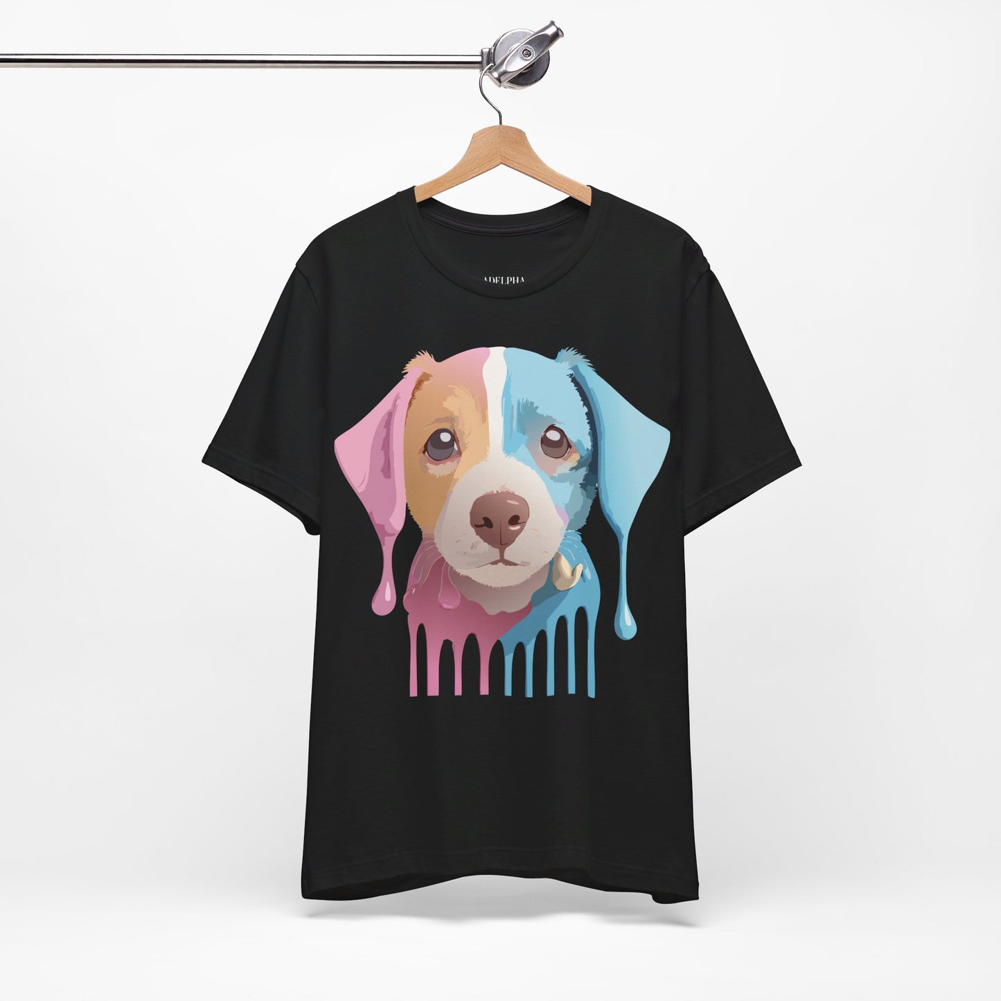 Natural Cotton Tee Shirt with Dog Printify