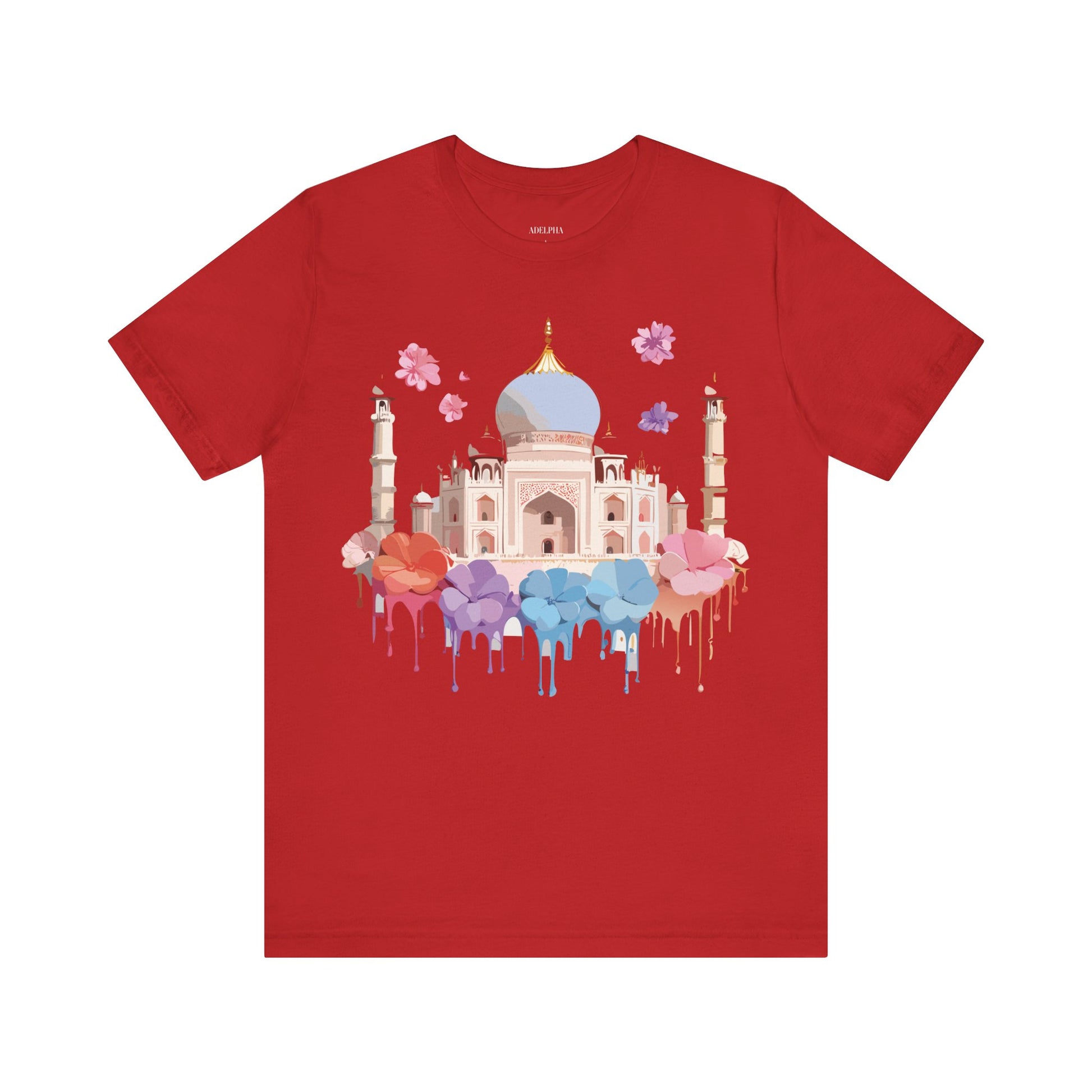 Natural Cotton Tee Shirt - Taj Mahal, India Printify