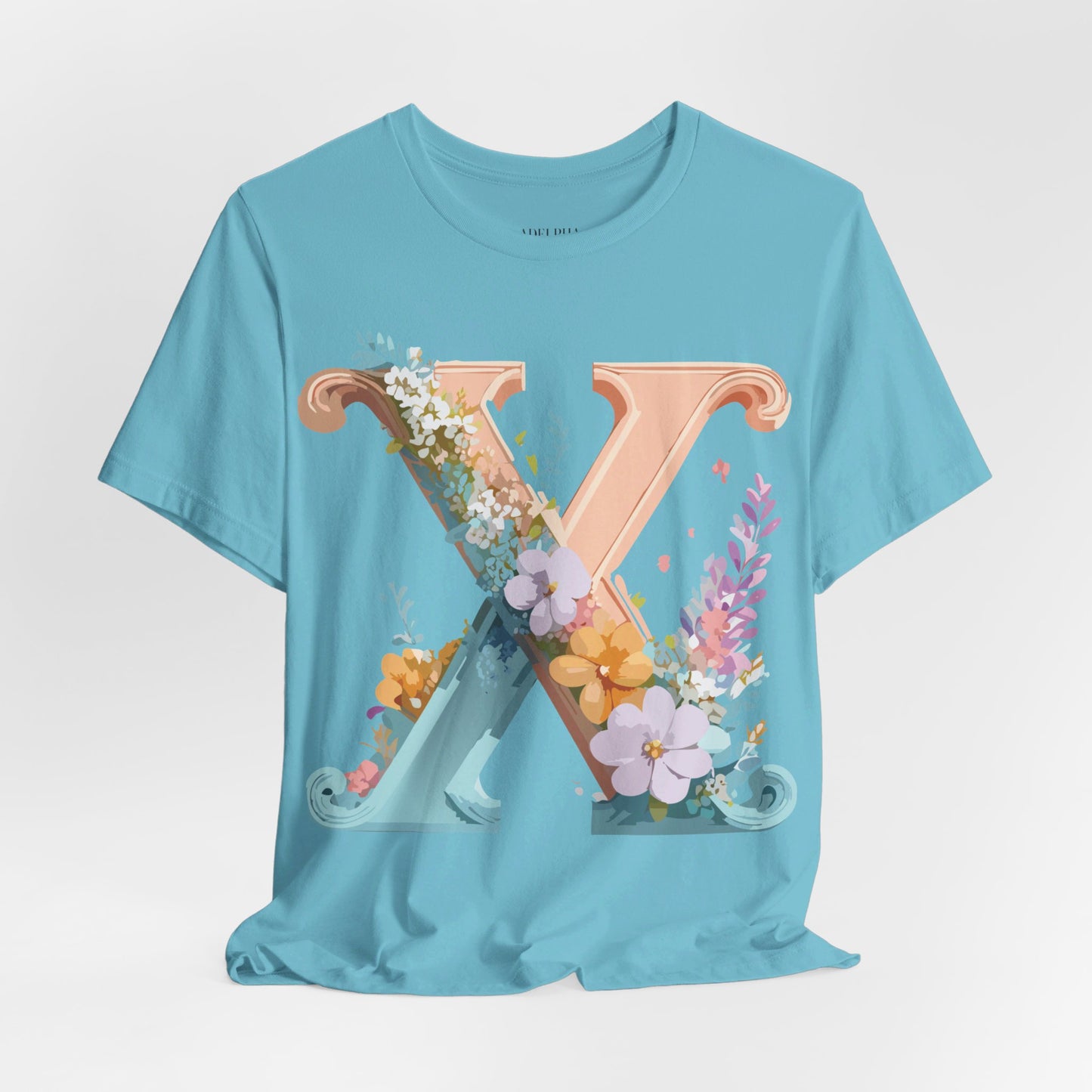 Natural Cotton Tee Shirt - Letters Collection - X Printify