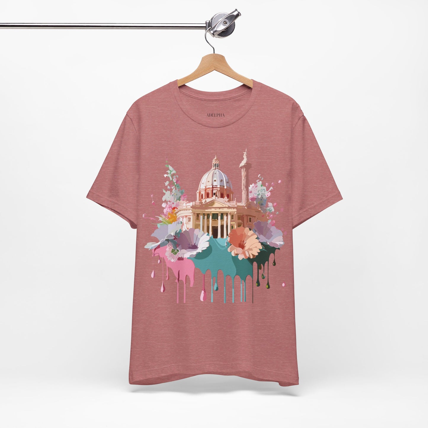 Natural Cotton Tee Shirt - Beautiful Places Collection - Rome Printify