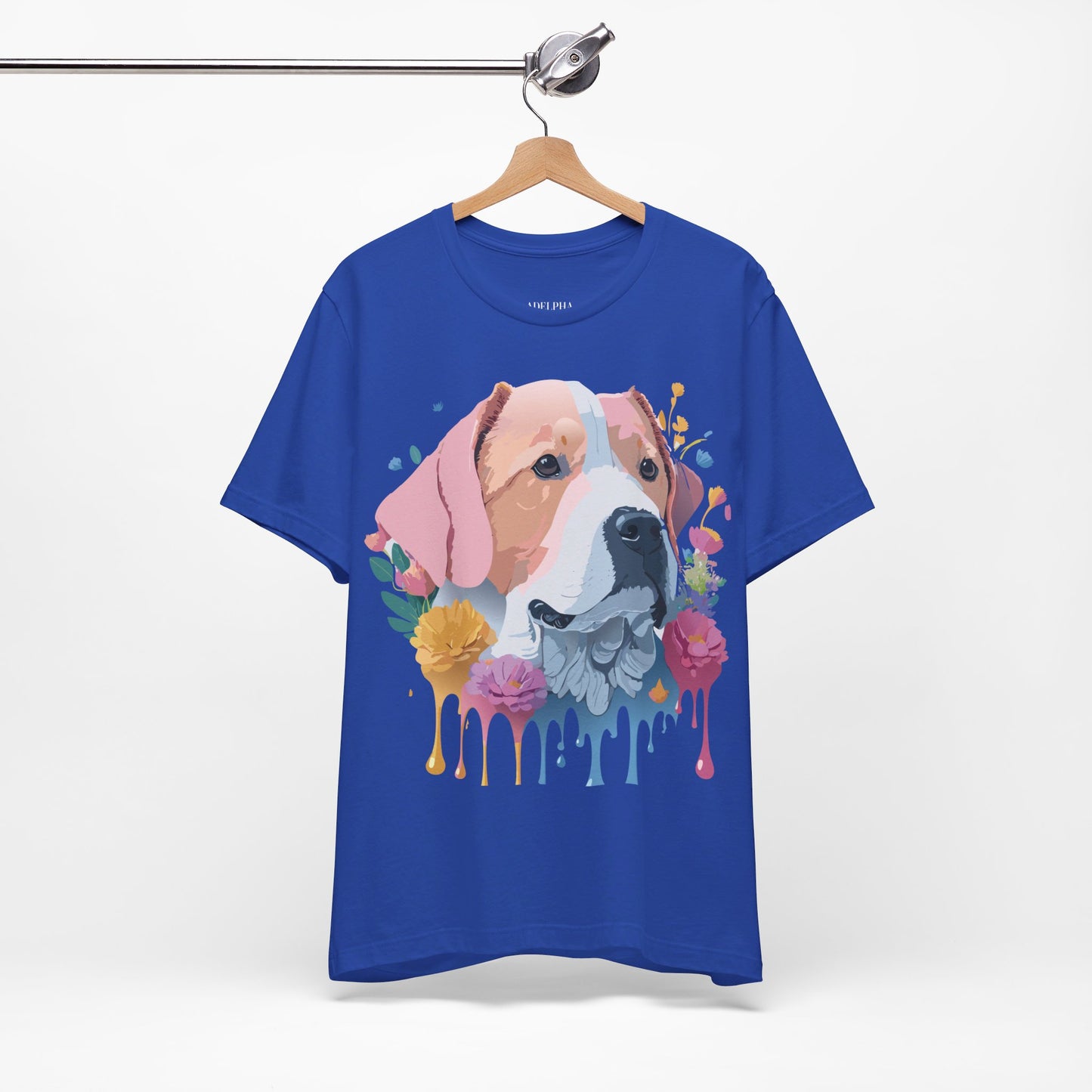 Natural Cotton Tee Shirt with Dog Printify