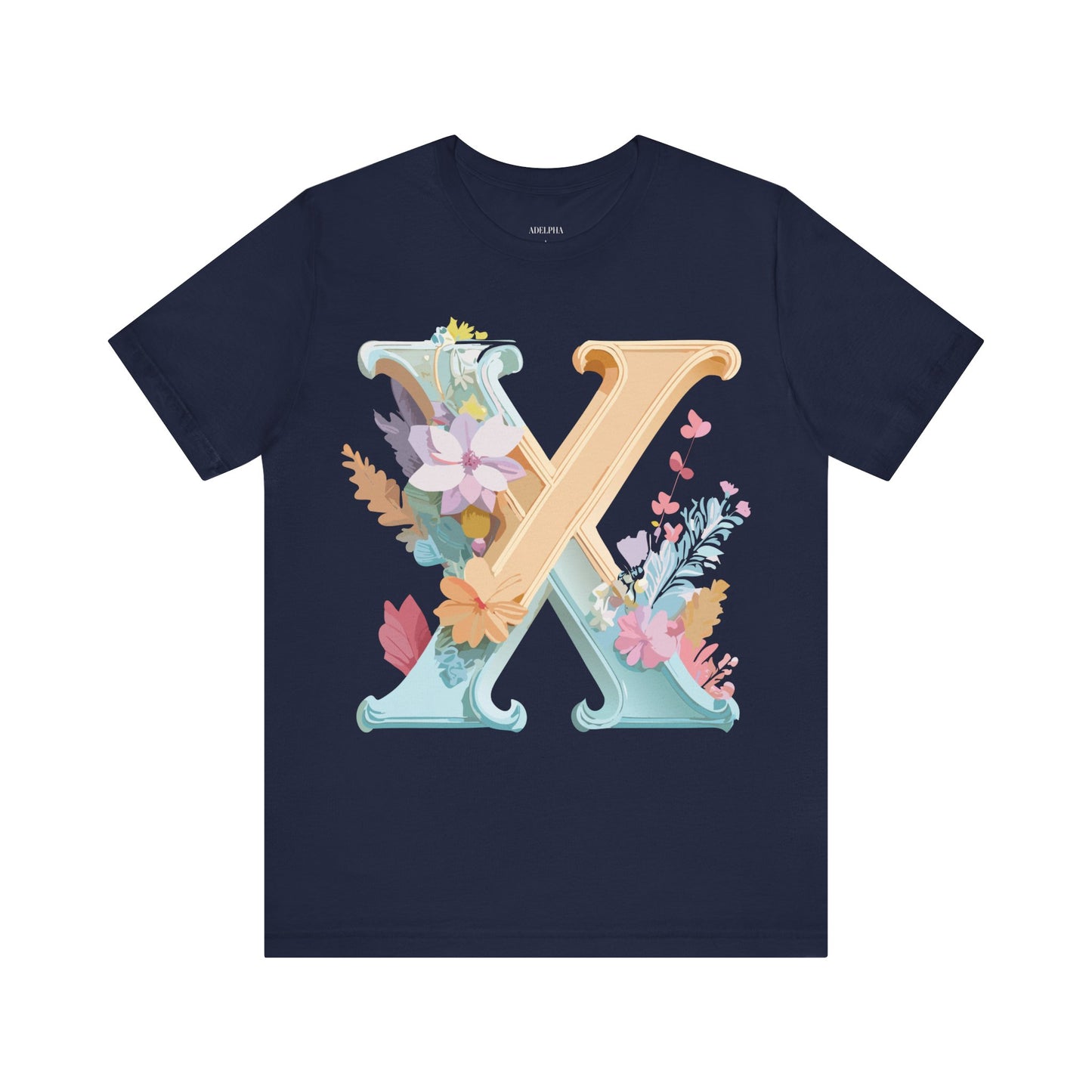 Natural Cotton Tee Shirt - Letters Collection - X Printify