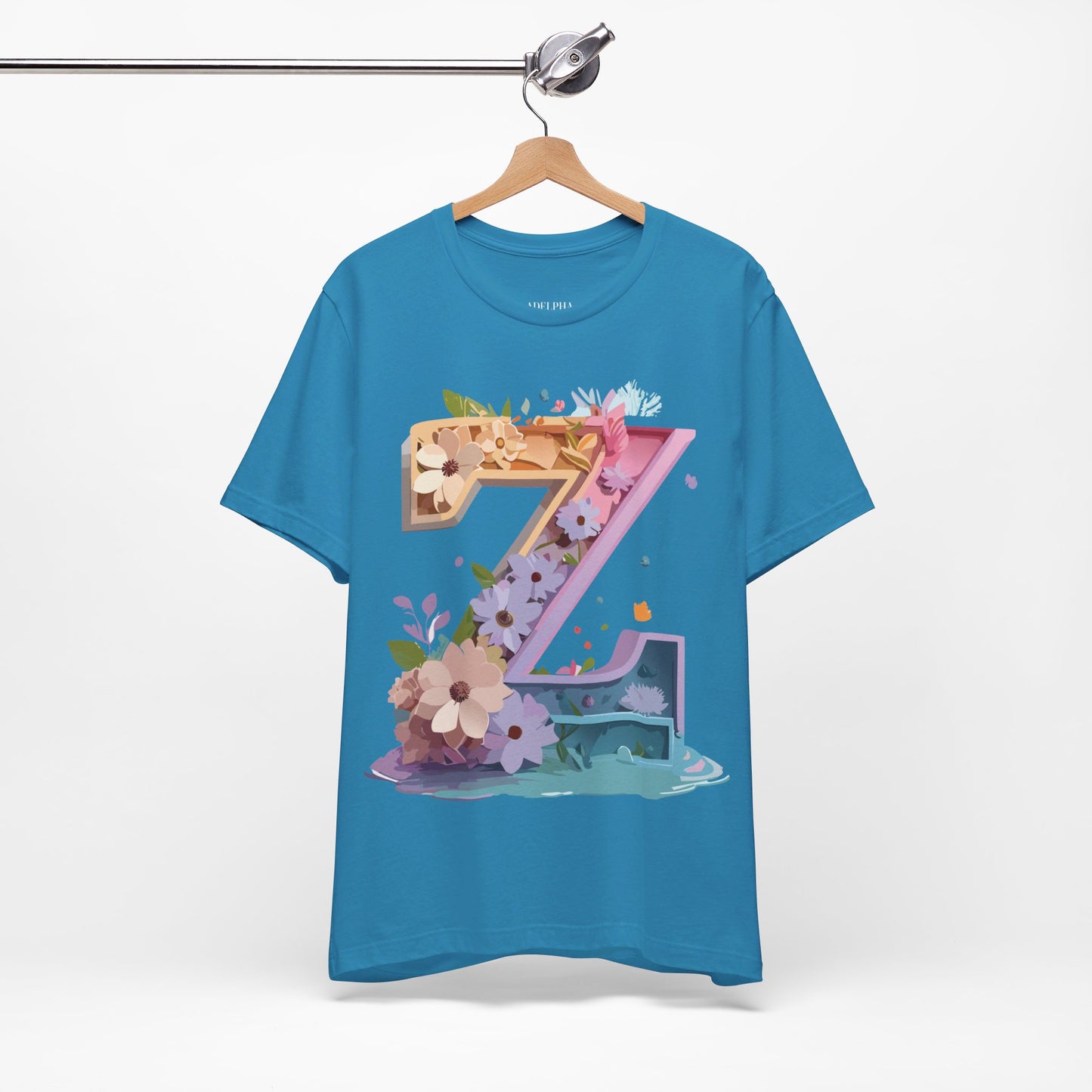 Natural Cotton Tee Shirt - Letters Collection - Z Printify