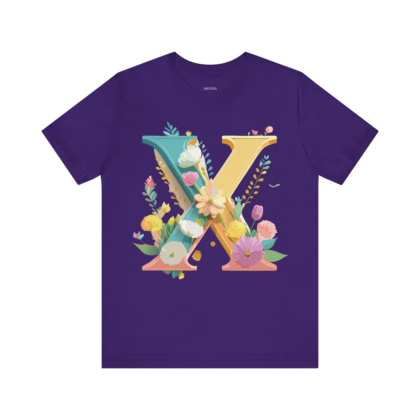 Natural Cotton Tee Shirt - Letters Collection - X Printify