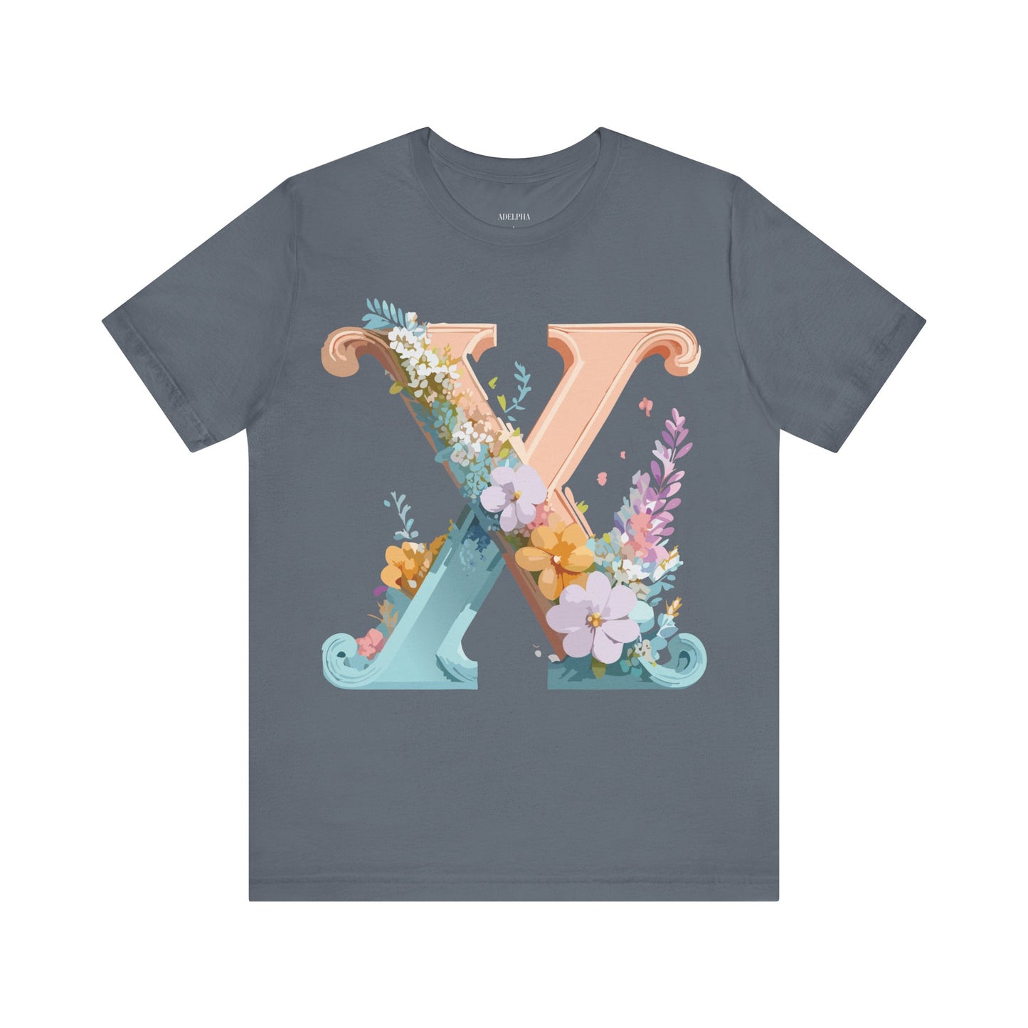 Natural Cotton Tee Shirt - Letters Collection - X Printify