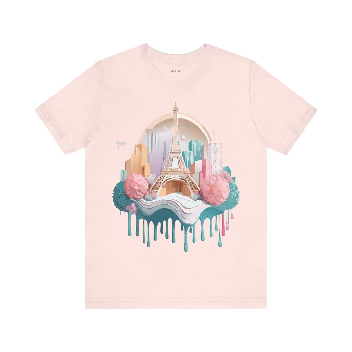 Natural Cotton Tee Shirt - Beautiful Places Collection - Paris Printify